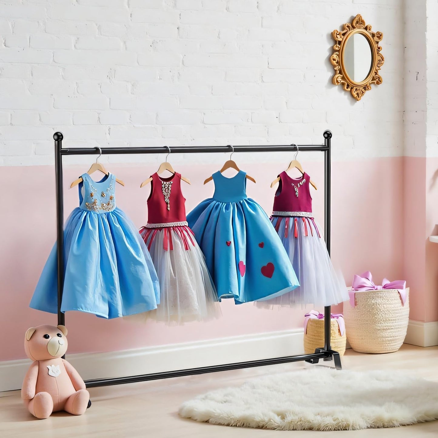 Coonoor Kids Clothing Holder Stand with Hooks