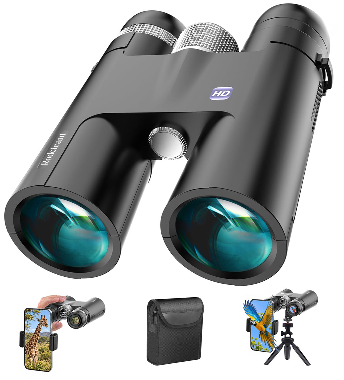 18x50 HD Waterproof Binoculars with Phone Adapter