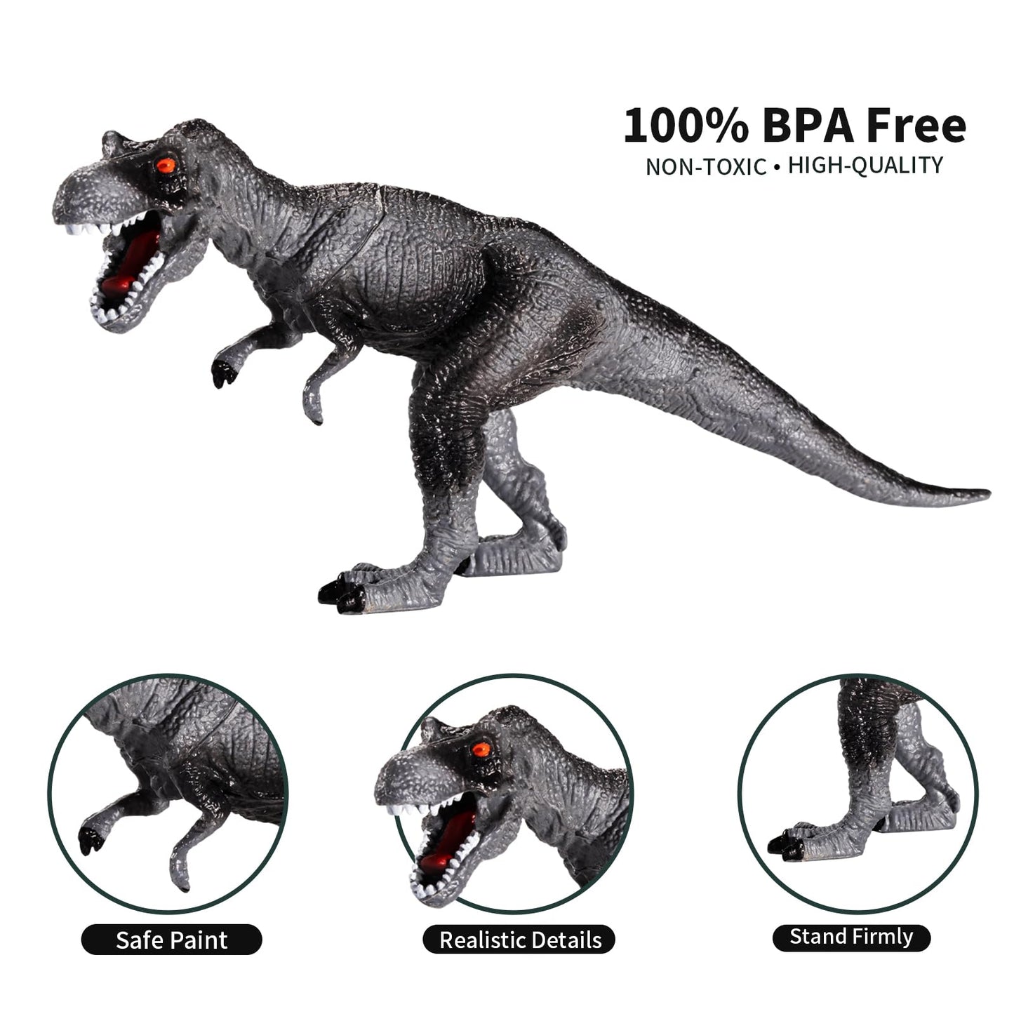 Dinosaur Figures Playset with Mat and Trees