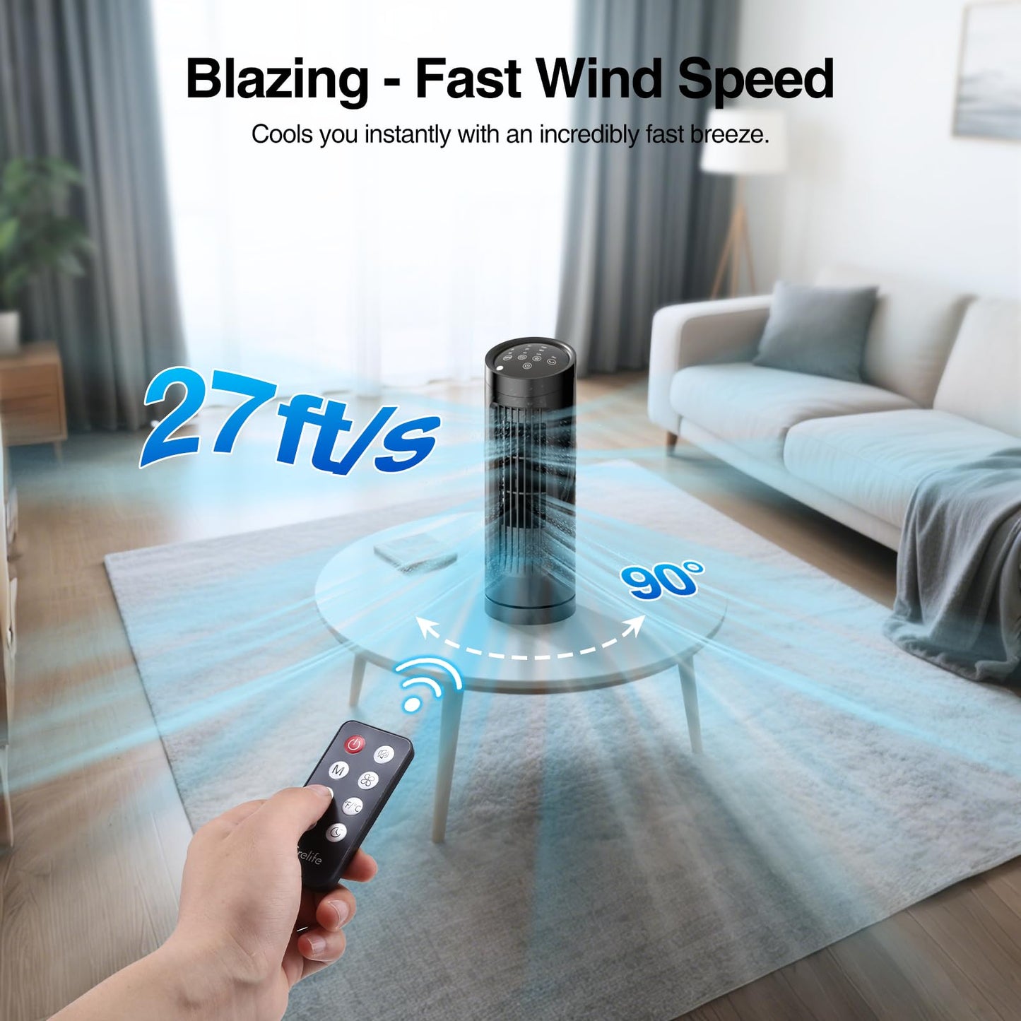 VCK 13" Bladeless Oscillating Tower Fan