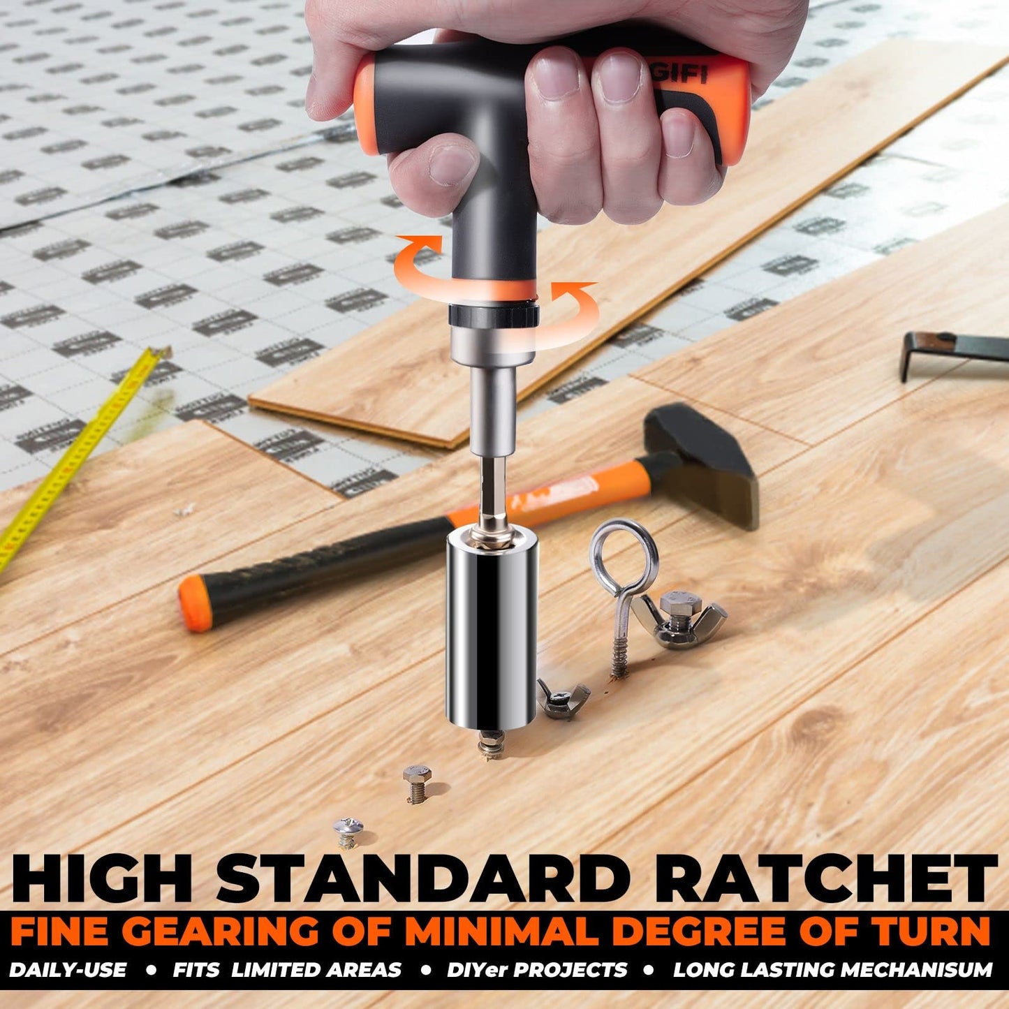 Universal Socket Tool Set with Ratcheting Screwdriver