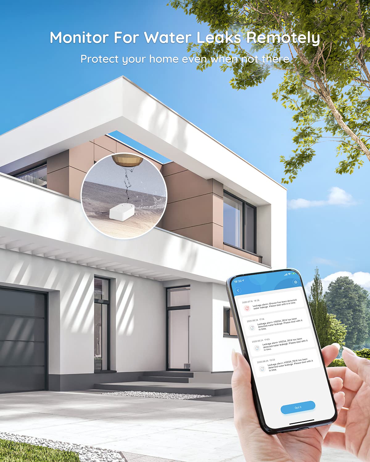 Govee 3-Pack Smart Water Leak Detector