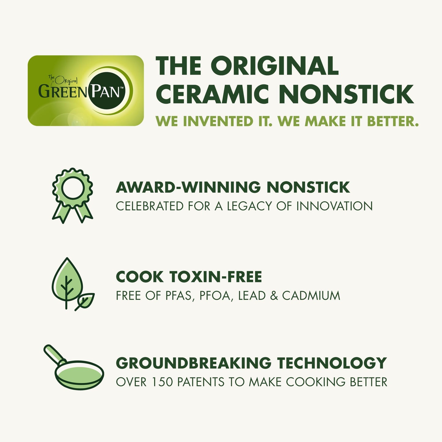 GreenPan 3-Piece Hard Anodized Fry Pan Set