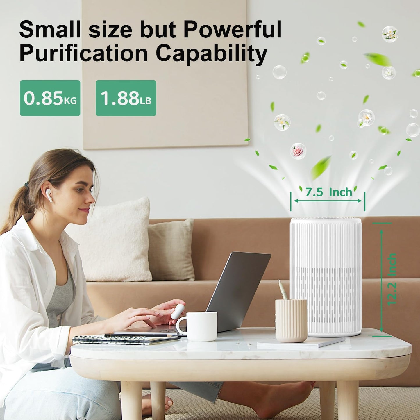 1,300 Ft HEPA Air Purifier for Home Odors