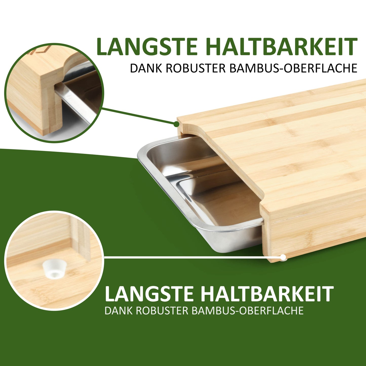 Liebspecht Bamboo Cutting Board Set with Bowls