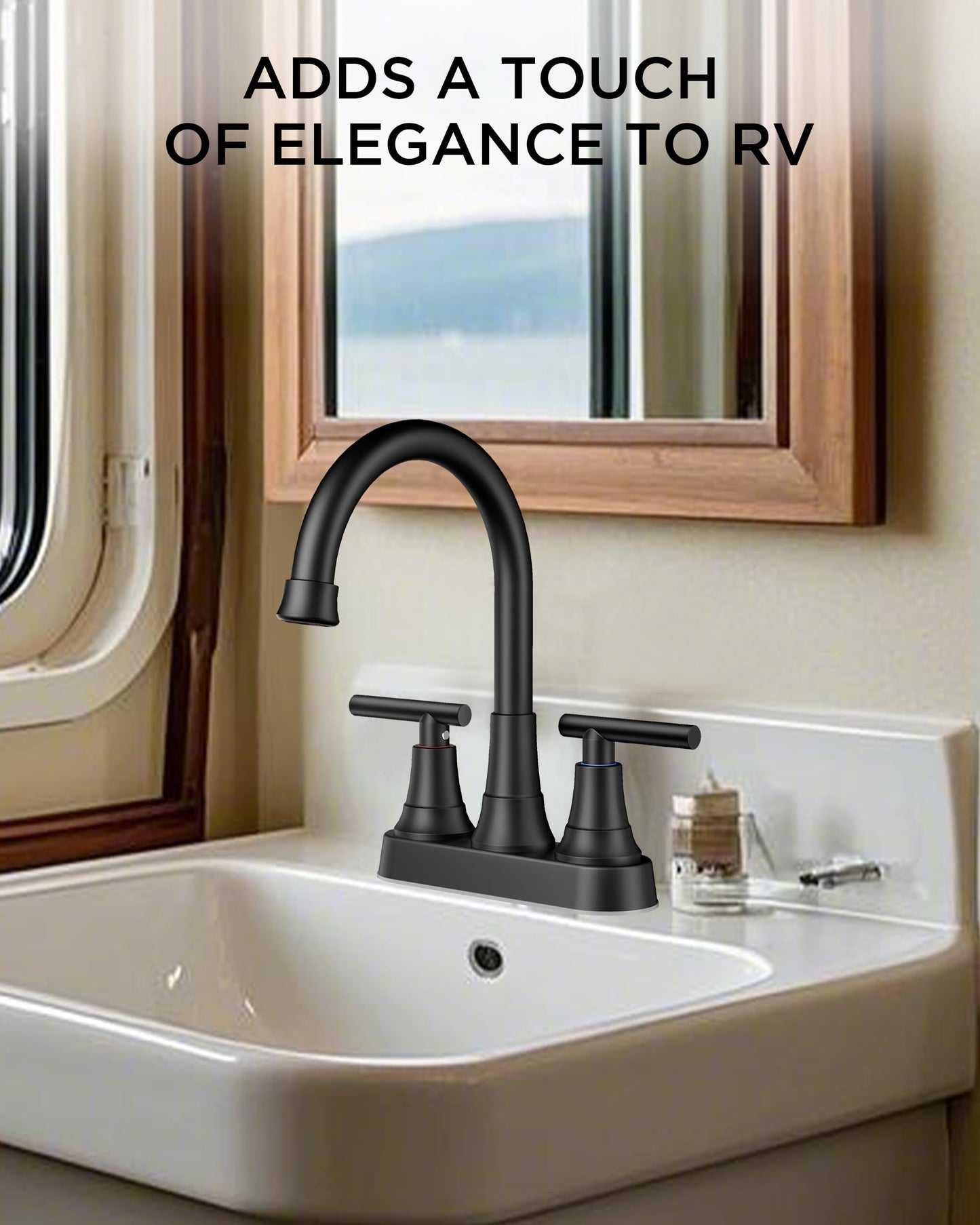 Centerset Bathroom Faucet with Pop Up Drain