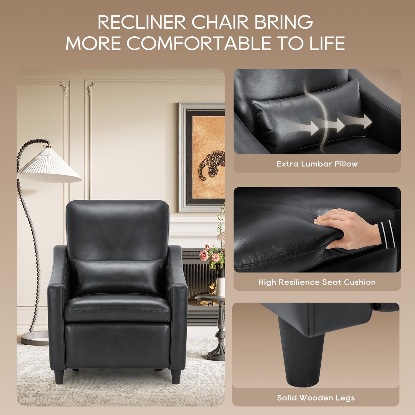 COLAMY Electric Recliner Chair with Charging Port
