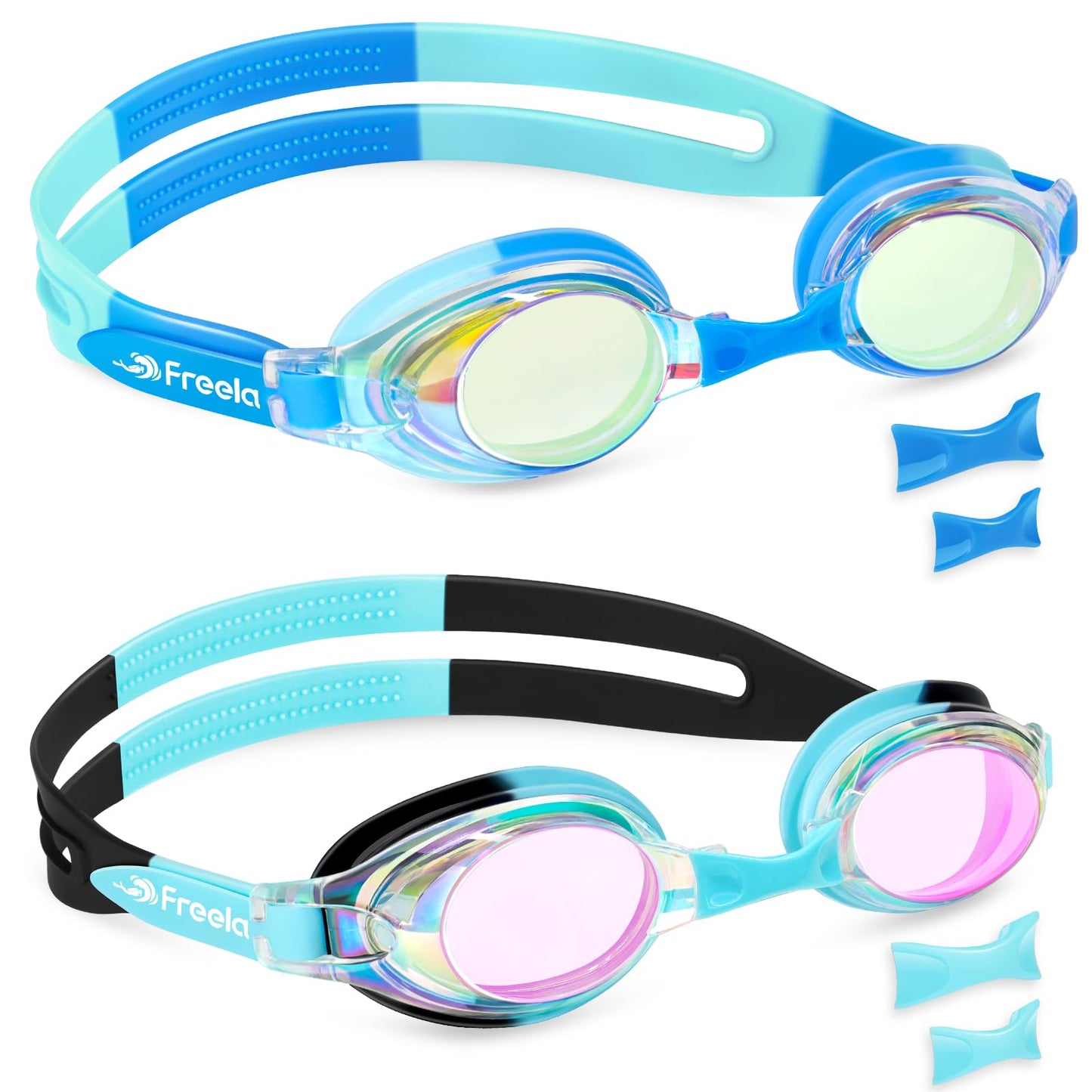 Kids Swim Goggles with Anti-Fog UV Protection