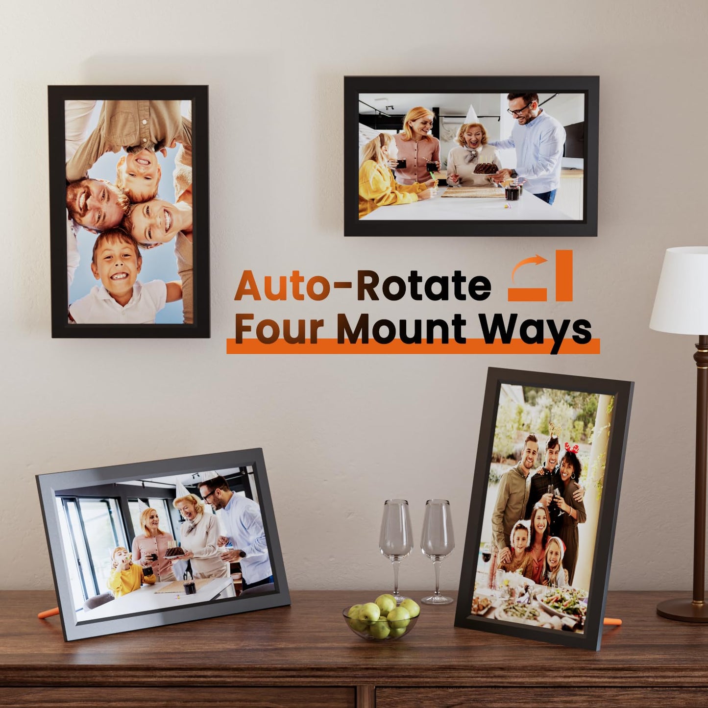 10.1" Digital Picture Frame with 64GB Storage