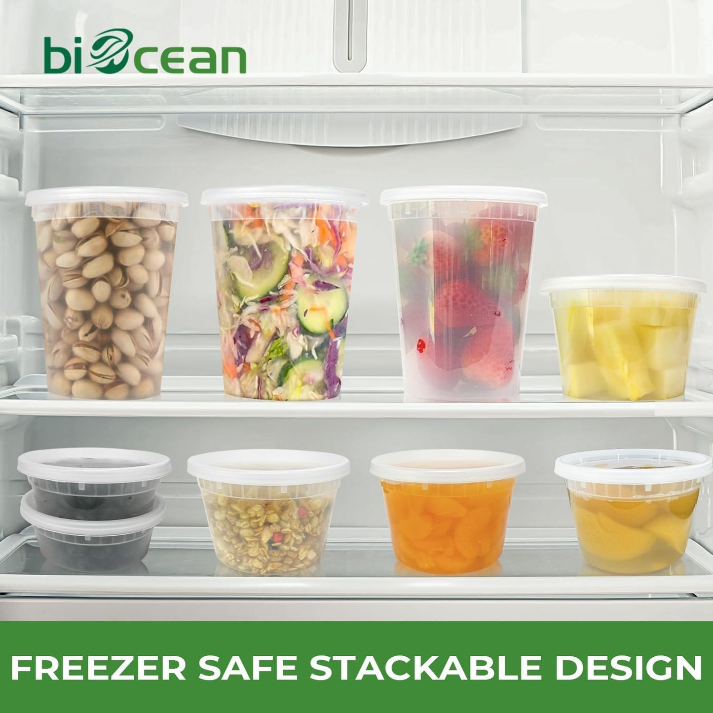 48-Pack Biocean Food Storage Containers with Lids