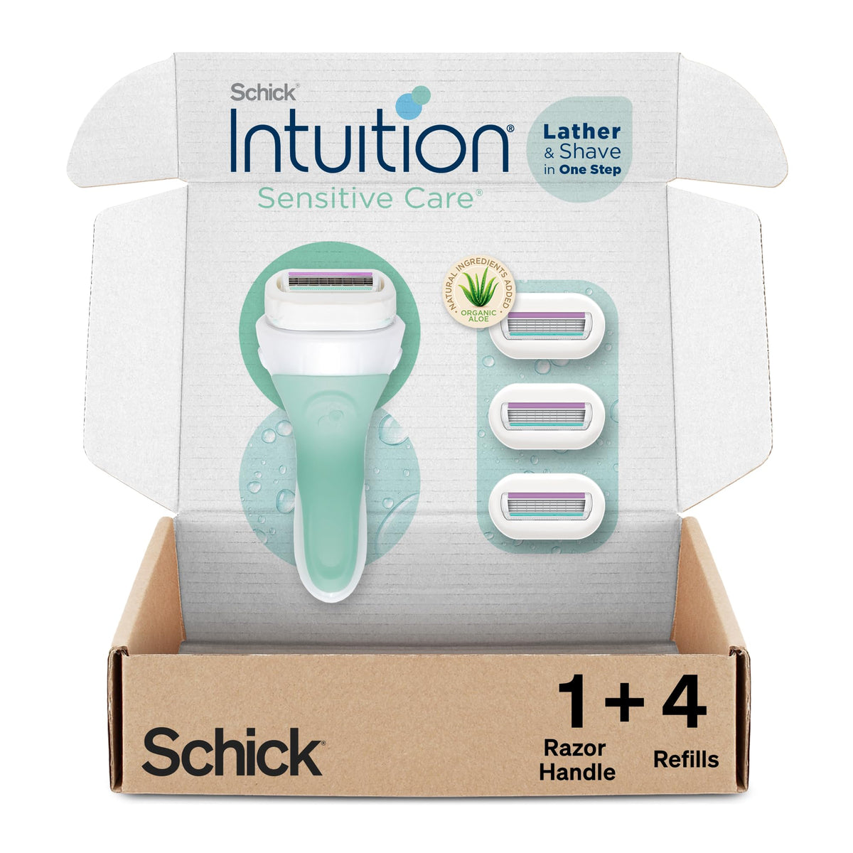 INTUITION Sensitive Skin Women’s Razor with 4 Refills