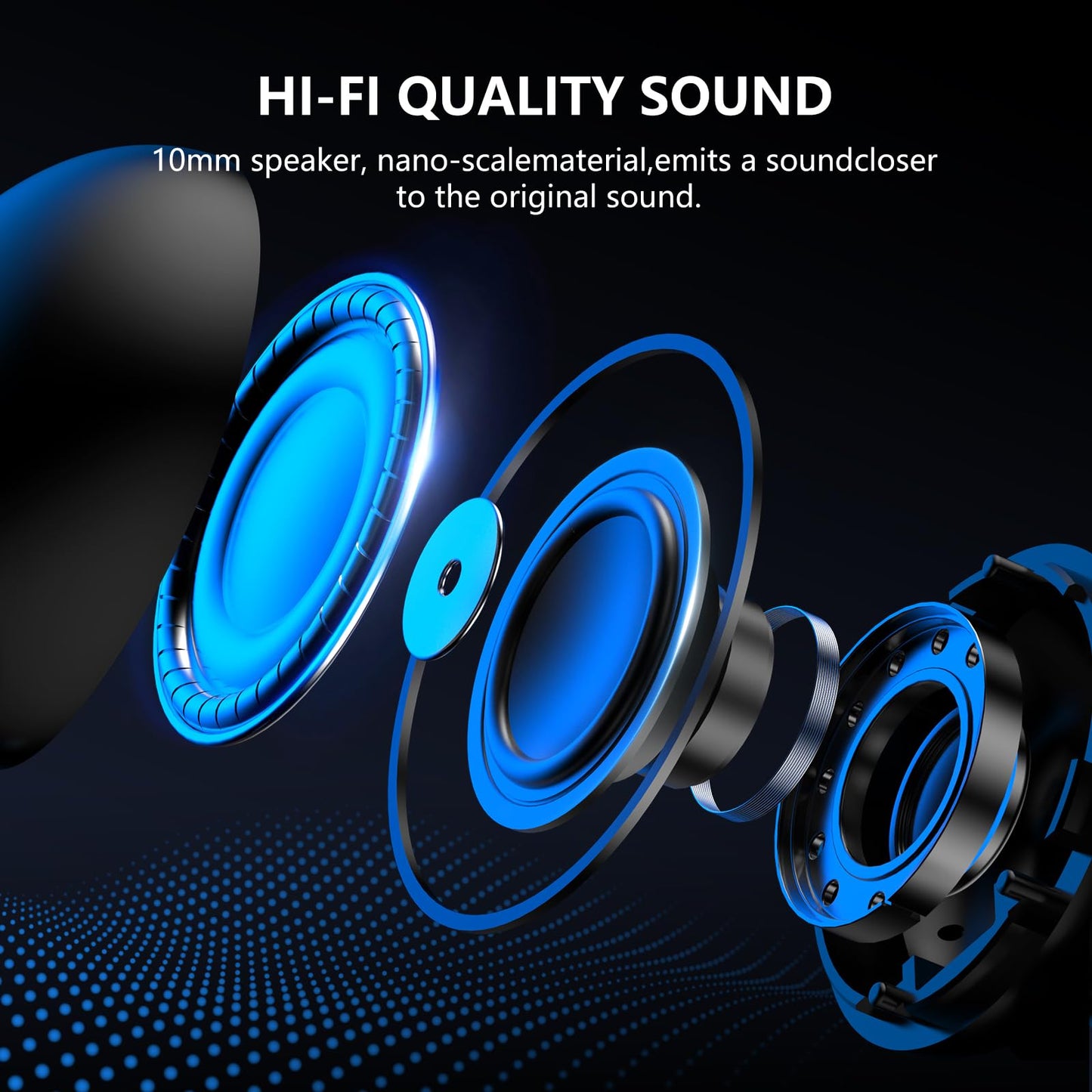 Wireless Earbuds with 42H Playtime and Mic