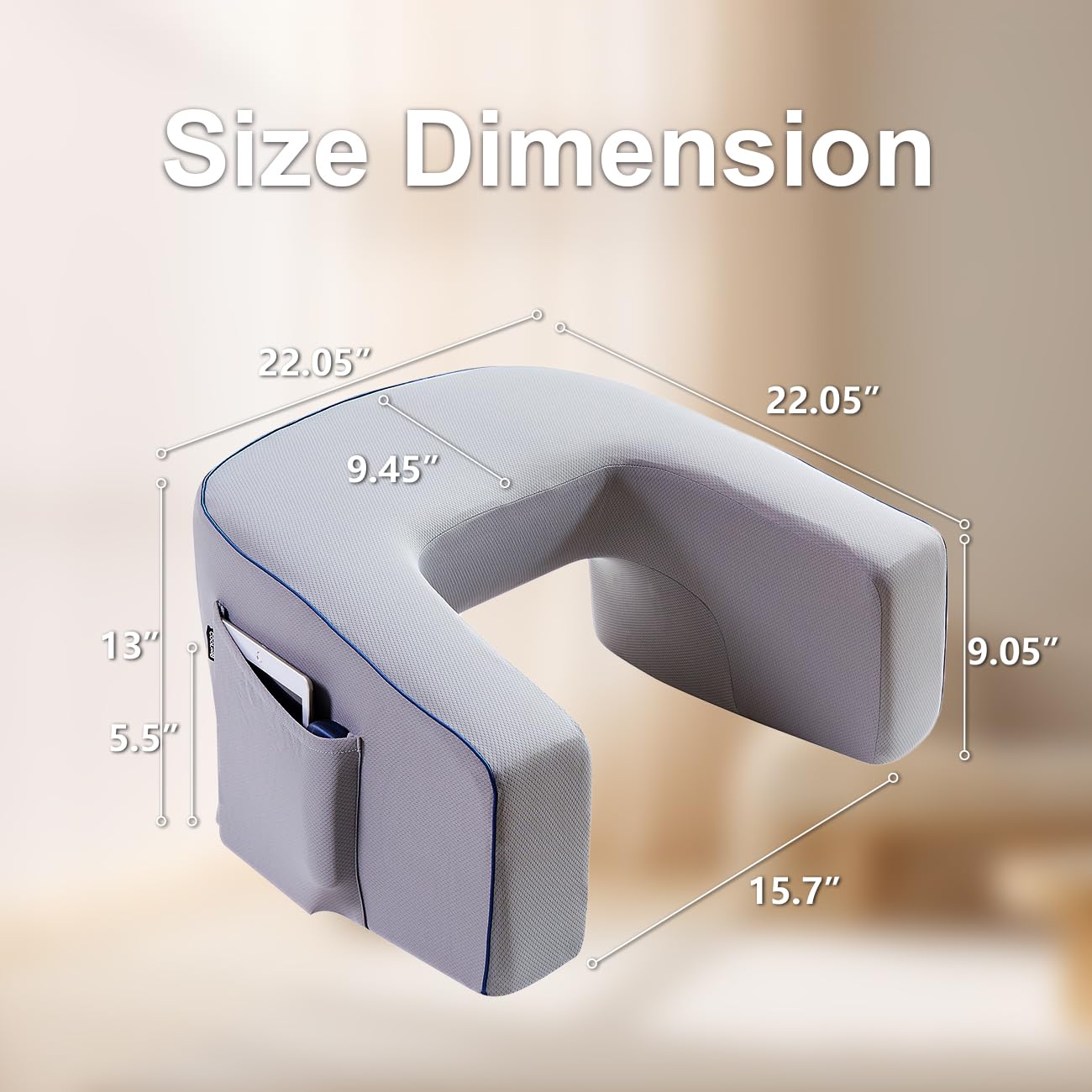 Extra Large Memory Foam Lap Desk Pillow