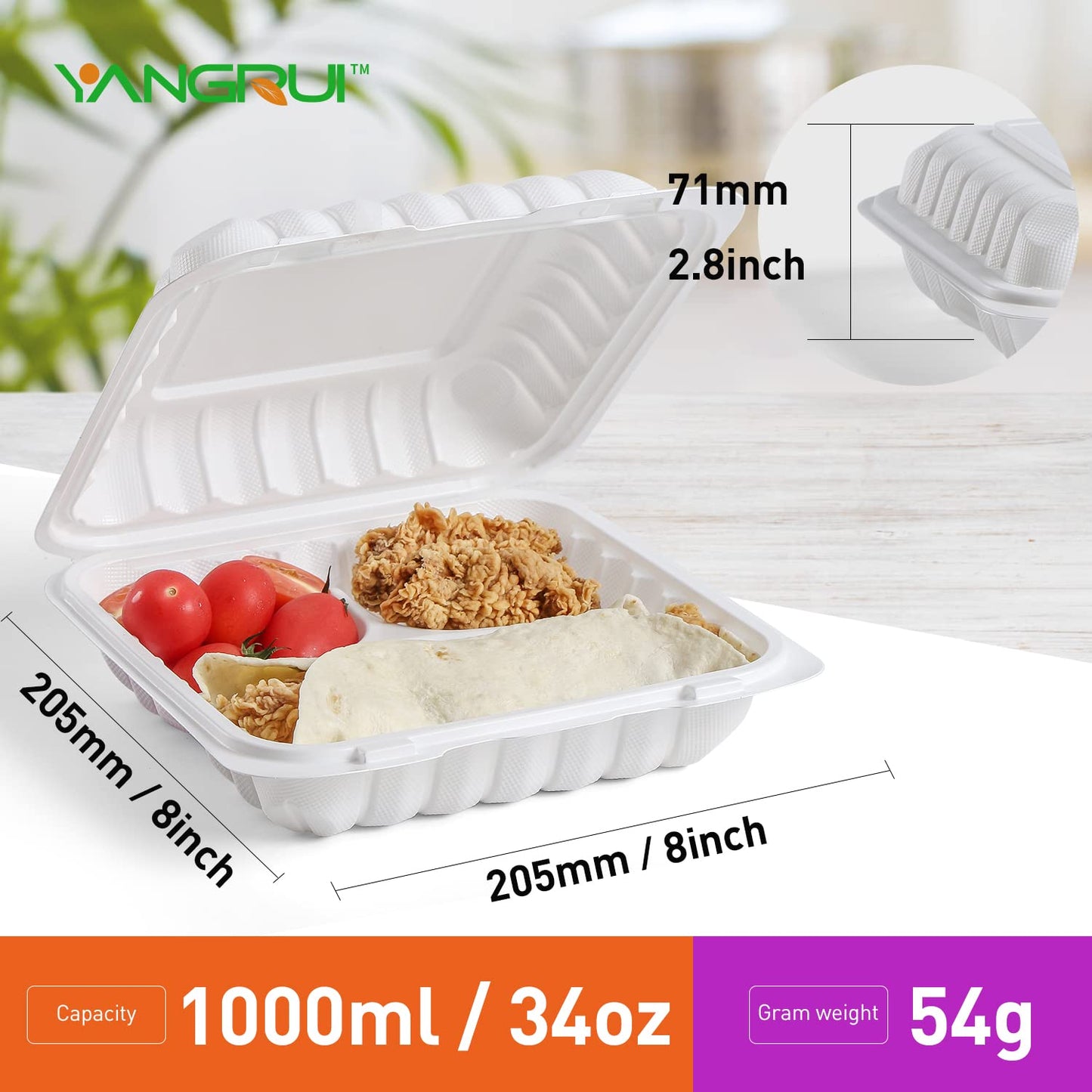 55 Pack YANGRUI Reusable Meal Prep Containers
