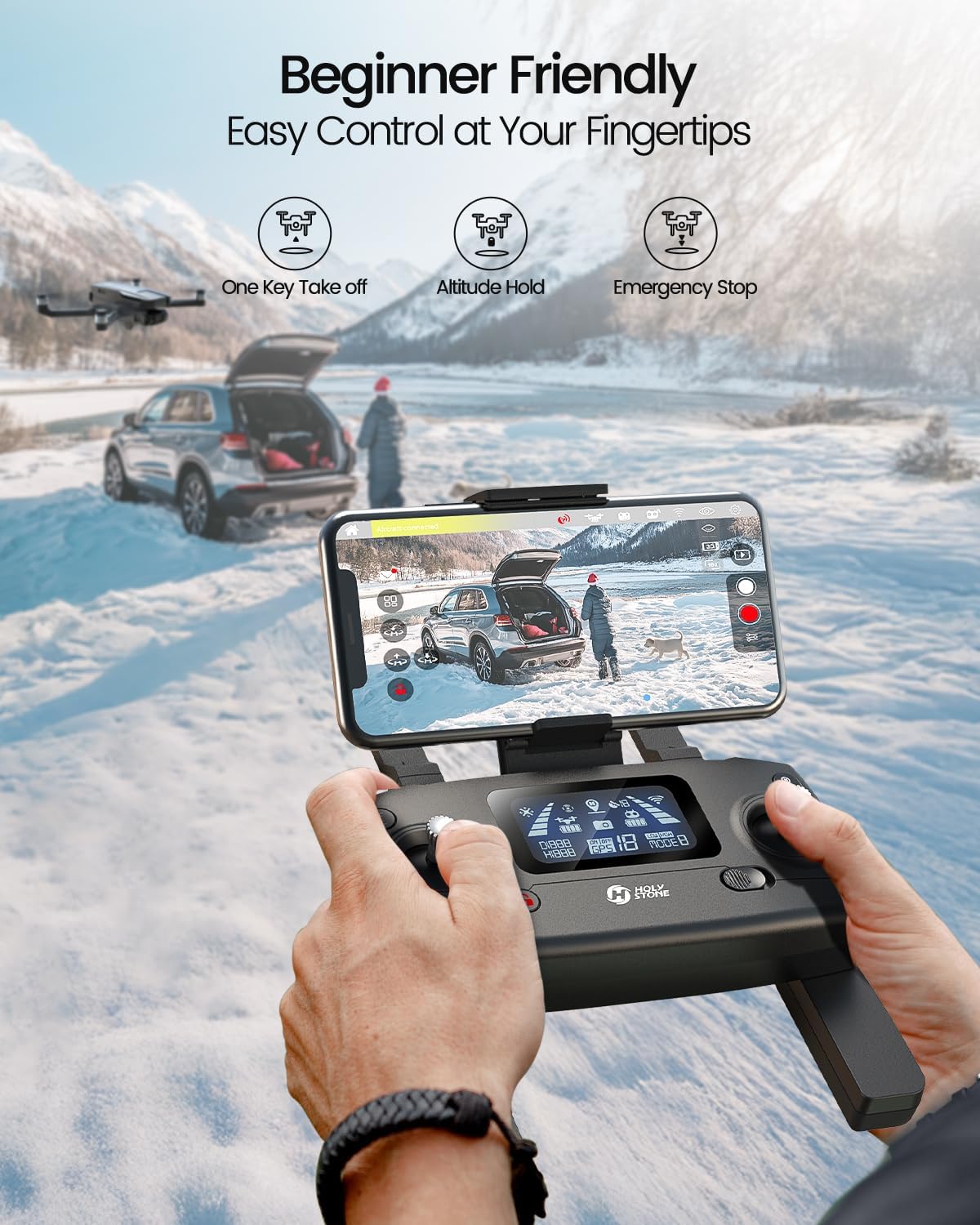 Holy Stone 4K GPS Drone with 2-Axis Gimbal