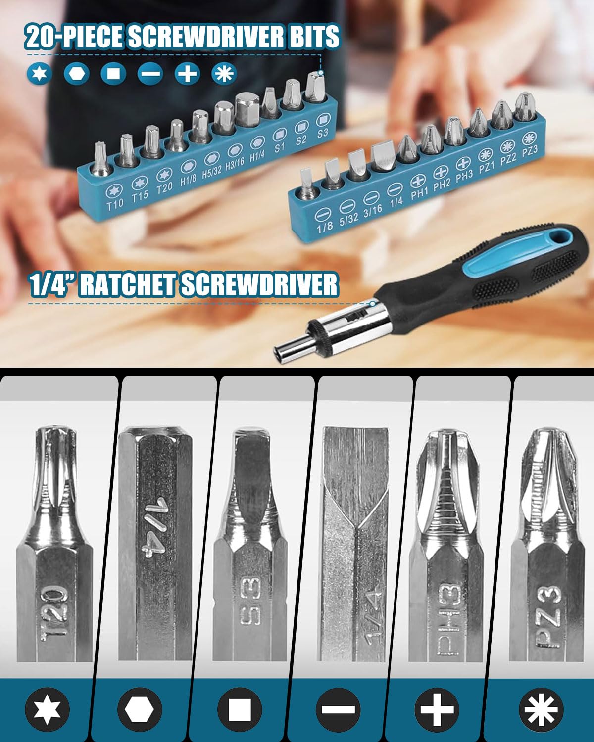 144-Piece Home Tool Kit by Zeite
