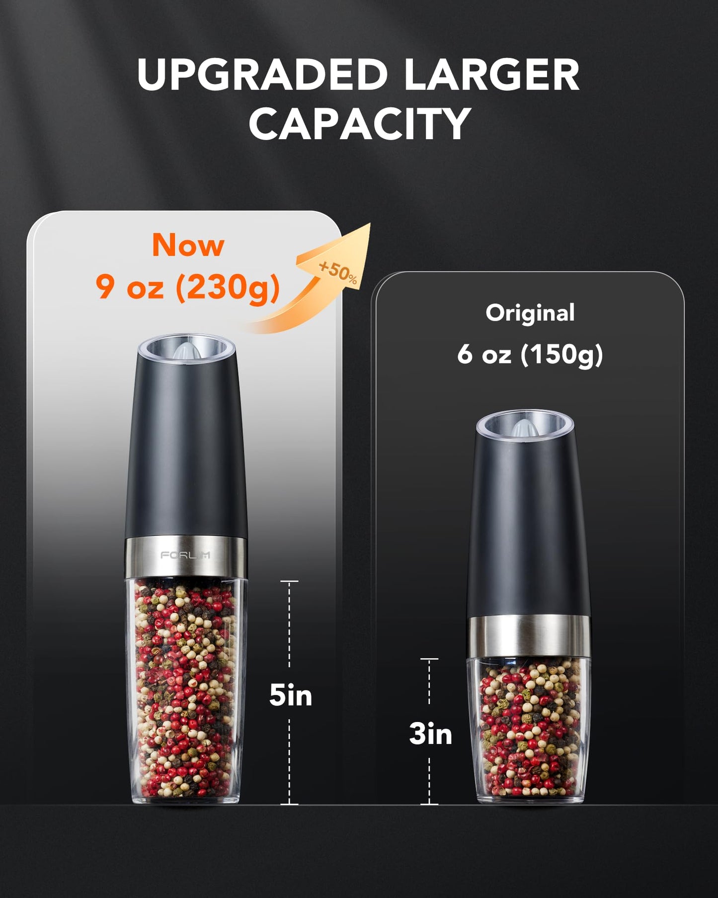 Electric Salt and Pepper Grinder Set