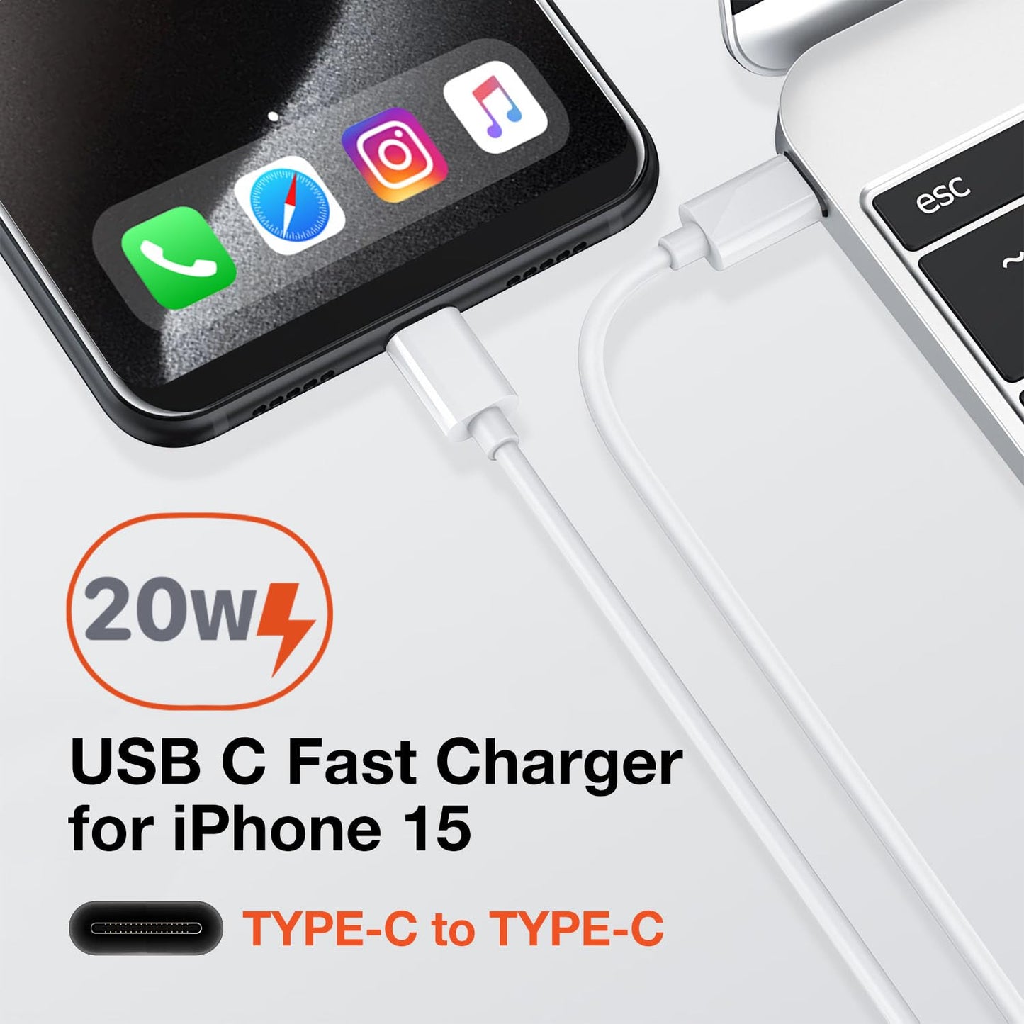 Fast Charger with 6ft Cable
