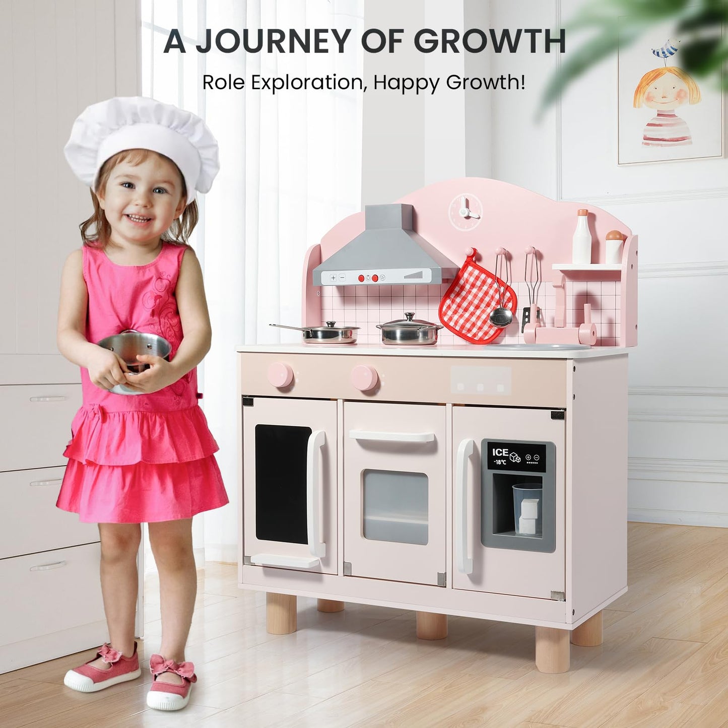 Kids Kitchen Playset with Induction Hob and Oven