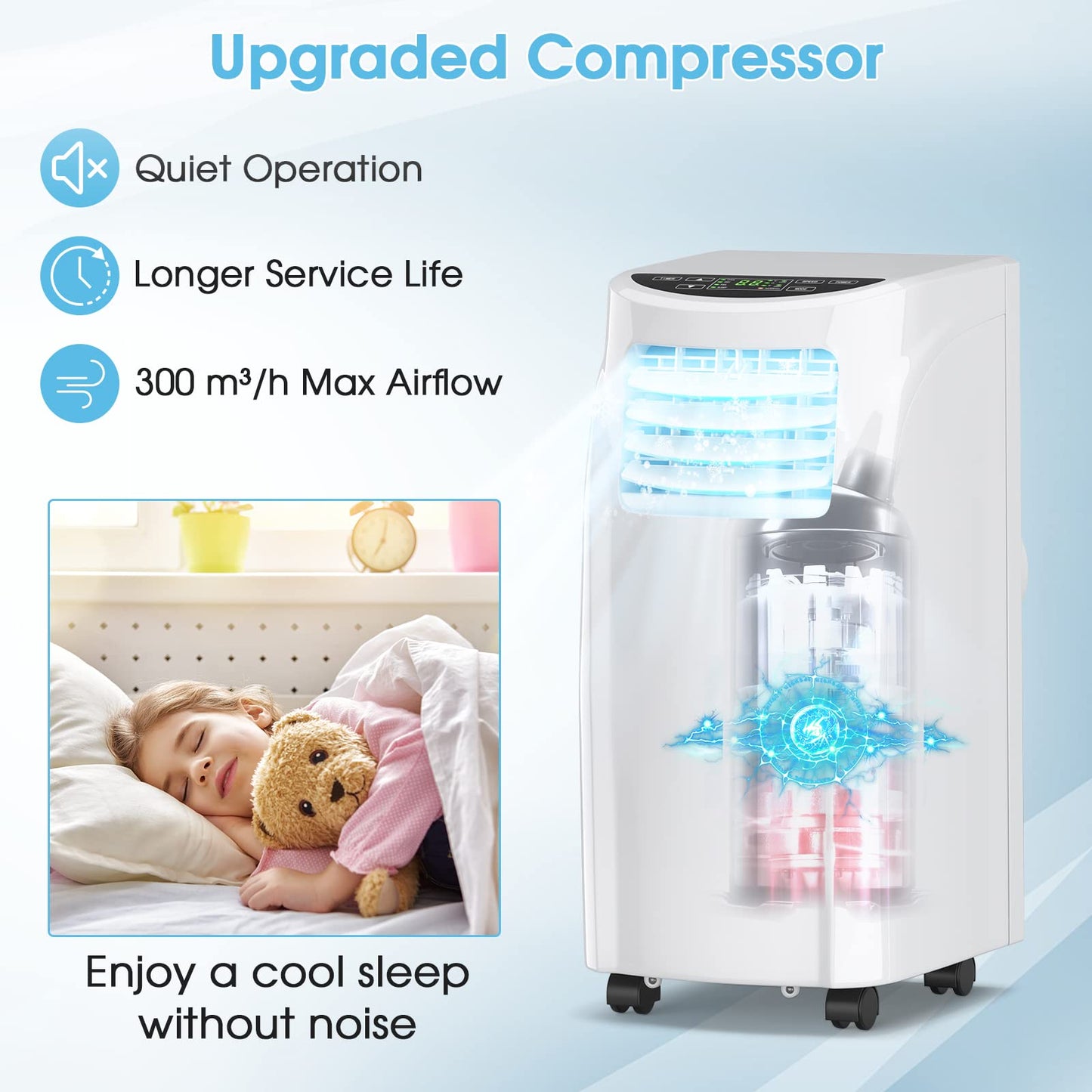 8000 BTU Air Conditioner with Remote Control