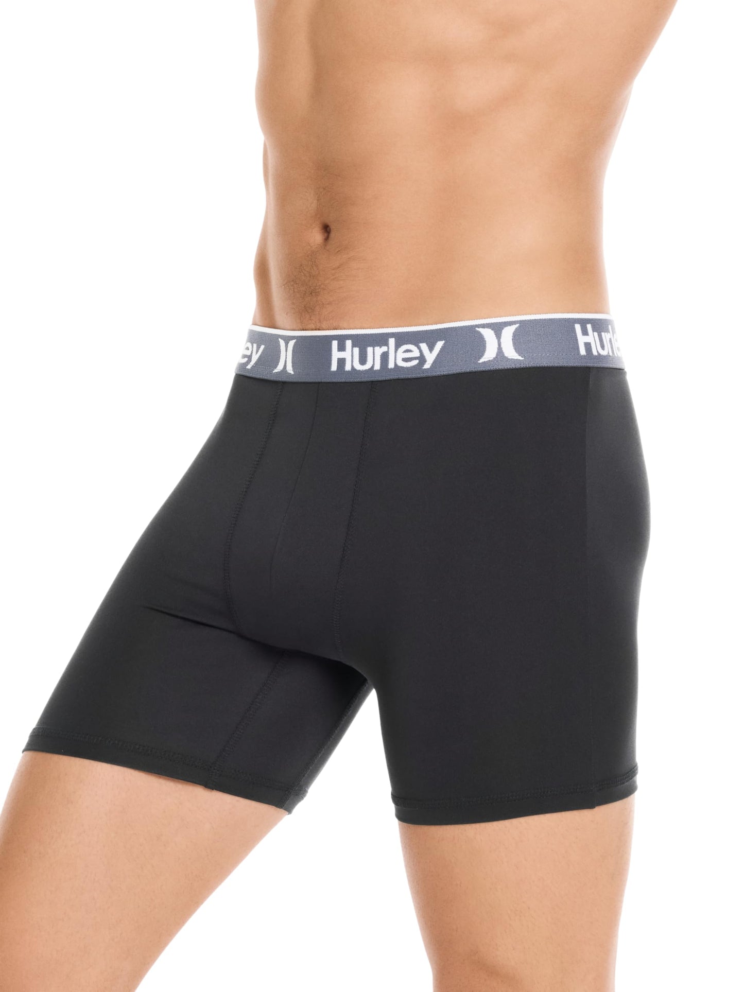 5 Pack Hurley Stretch Boxer Briefs for Men