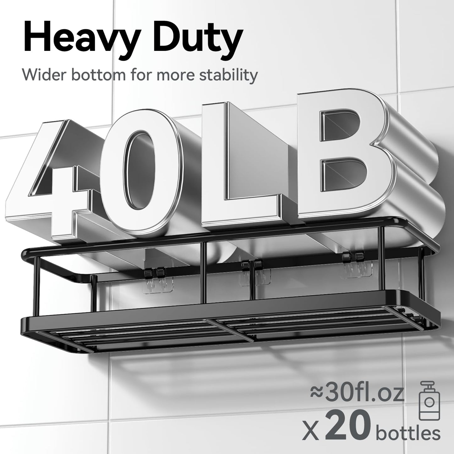6 Pack Shower Caddy Organizer with Hooks