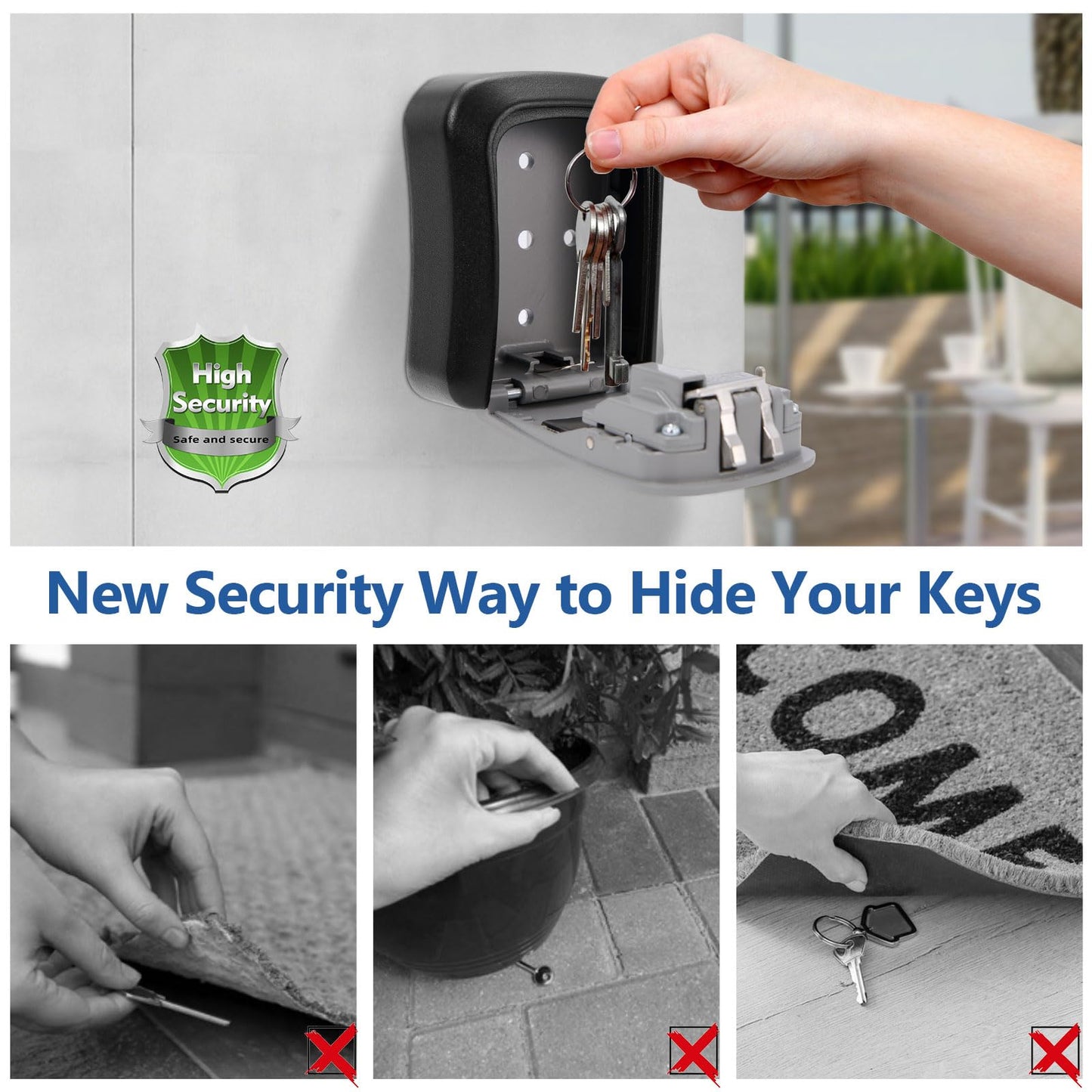 4-Digit Key Lock Box for Home Security