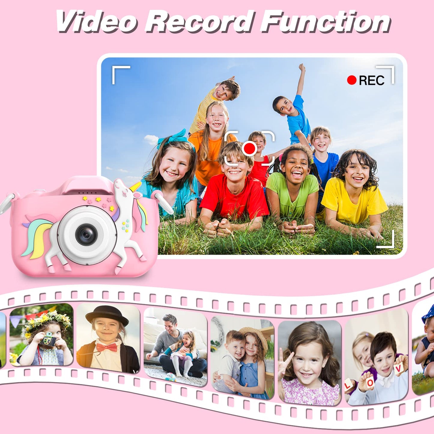Kids Digital Video Camera by Goopow with SD Card