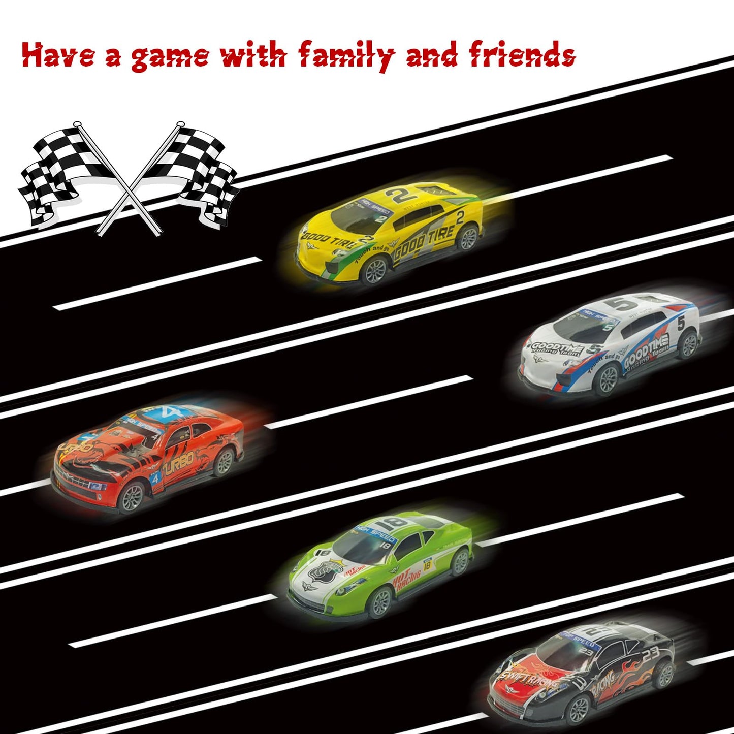 24 Pcs Mini Pull Back Cars Toy Set