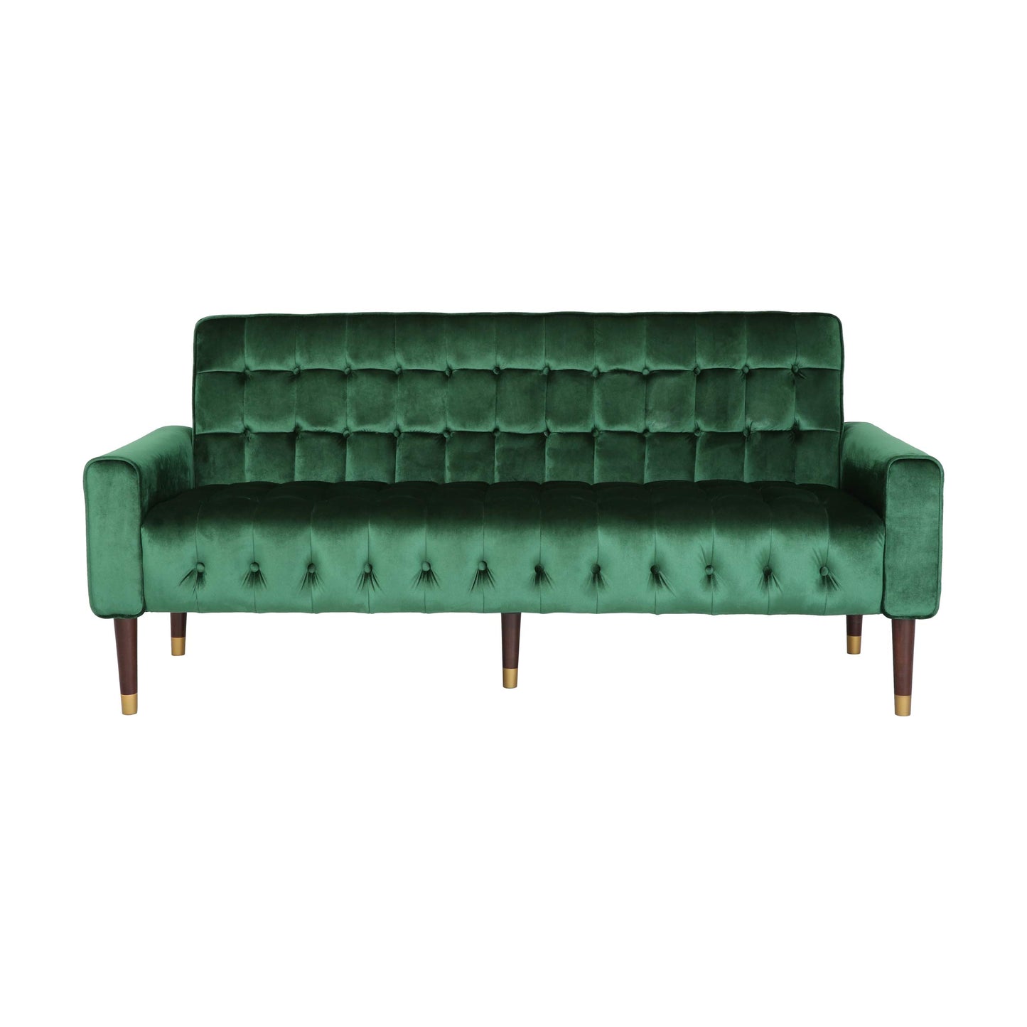 Christopher Knight Velvet Tufted Sofa, Emerald Gold