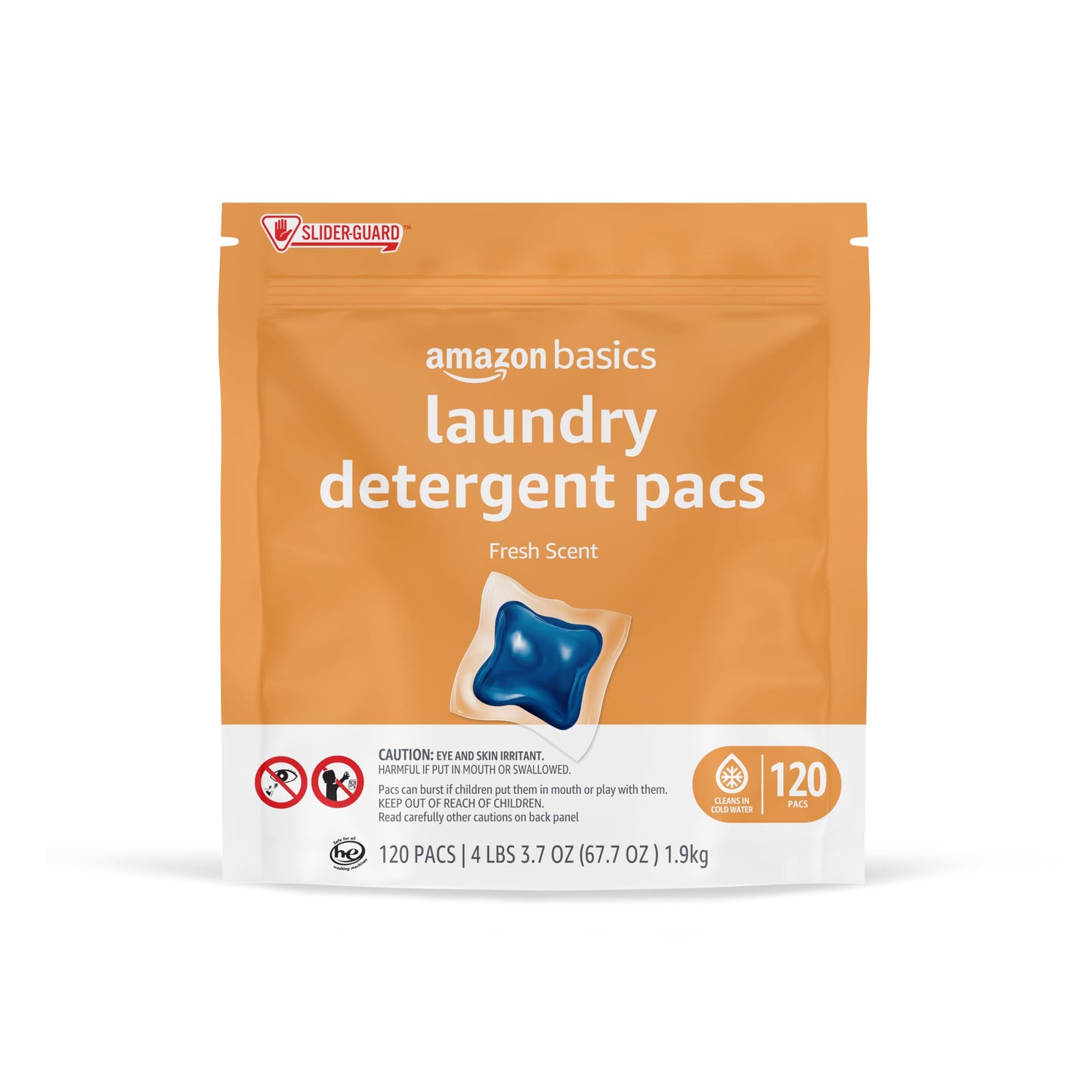 120 Pack Amazon Basics Laundry Detergent Pacs