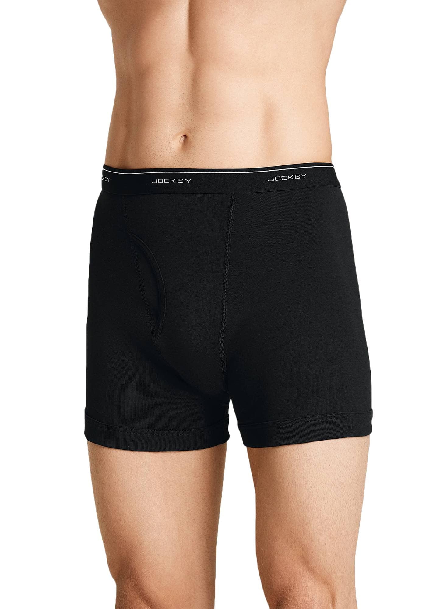 Jockey Men's 5" Boxer Briefs - 3 Pack, Black