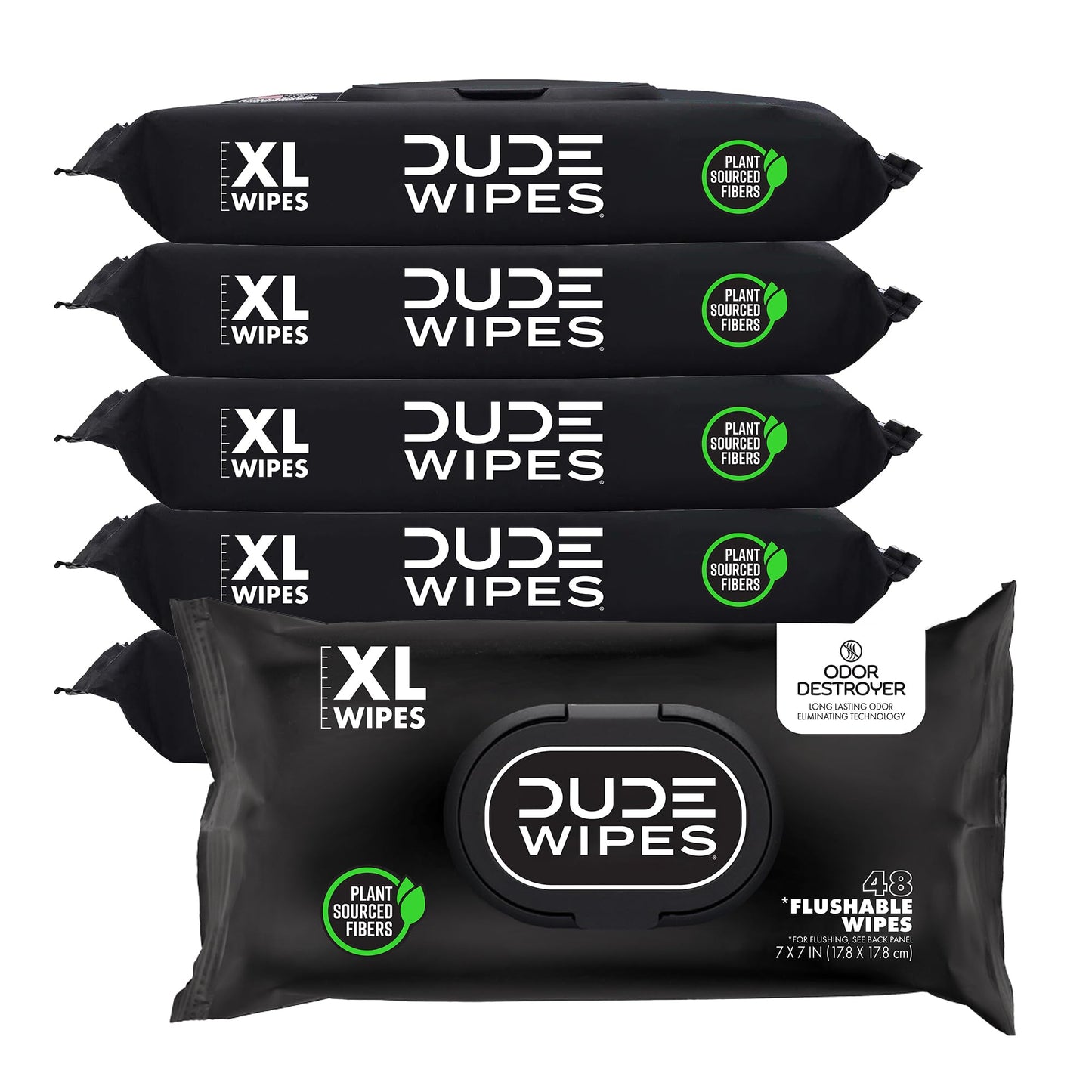 DUDE Flushable Wipes for Adults - 6 Pack