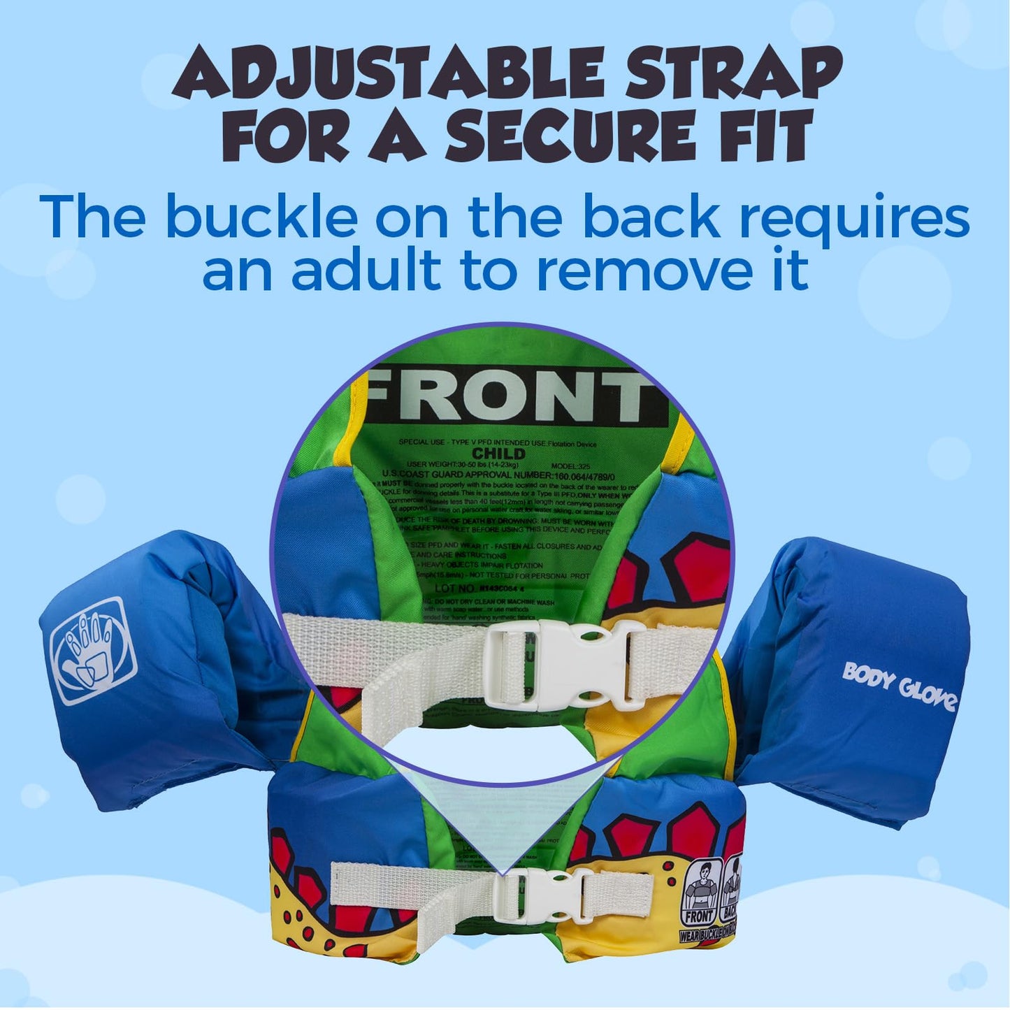 Body Glove Swim Life Vest for Kids 33-55 lbs