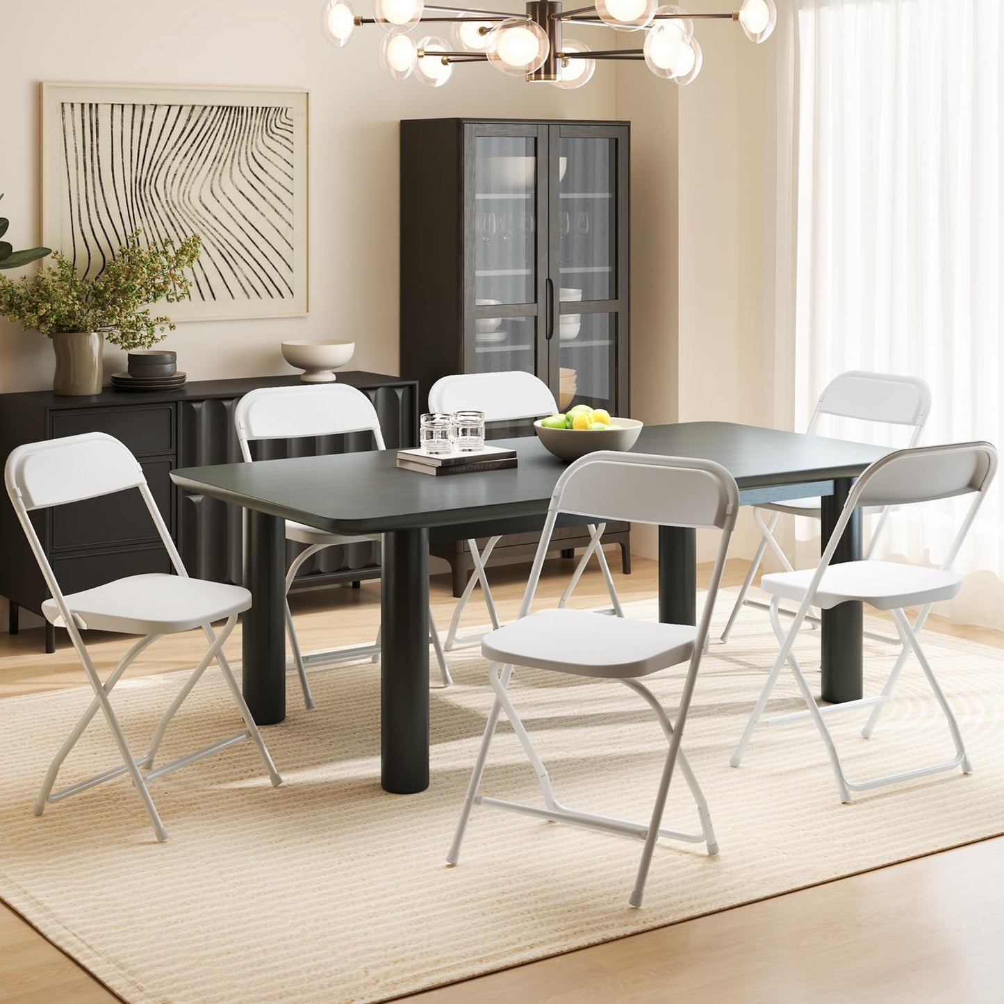 4 Pack Folding Chairs with Metal Frame