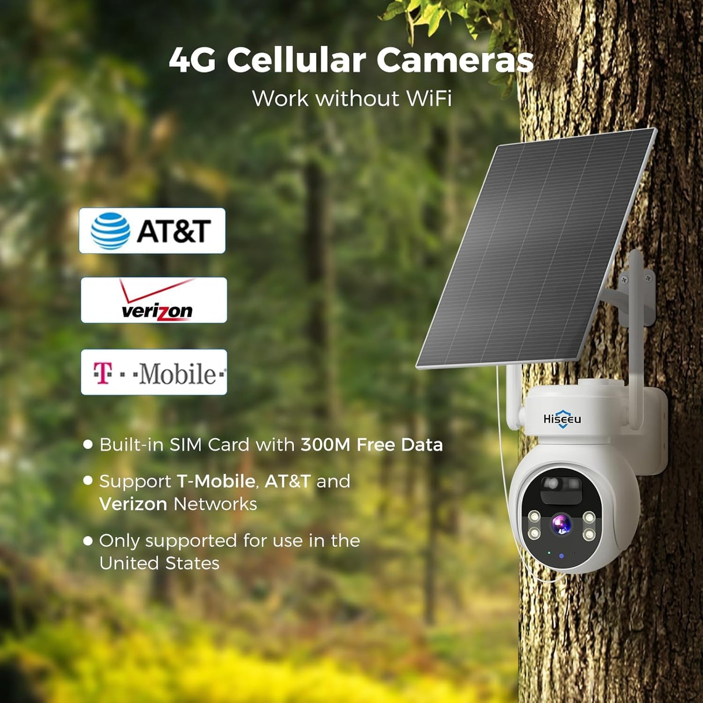 4G Solar Security Camera by Hiseeu