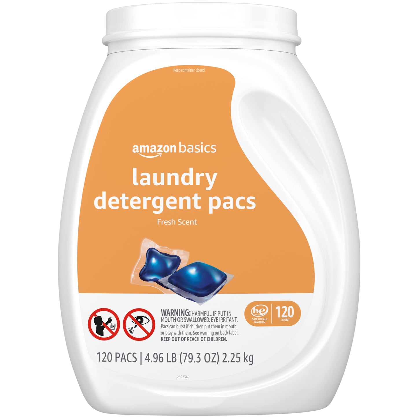 120 Pack Amazon Basics Laundry Detergent Pacs