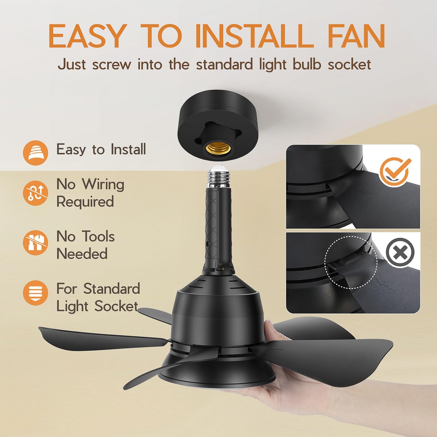 Dimmable Ceiling Fan with Light and Remote