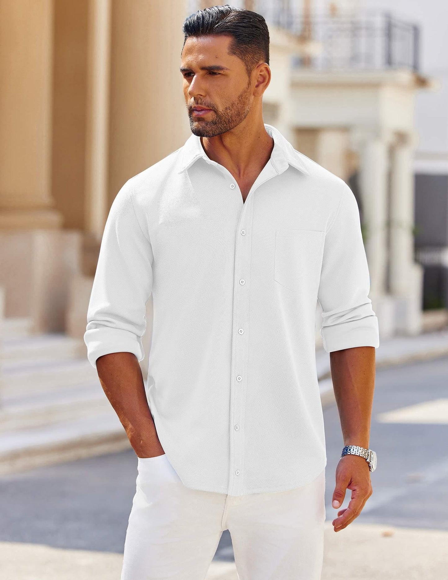 Big and Tall Button Down Shirt for Men