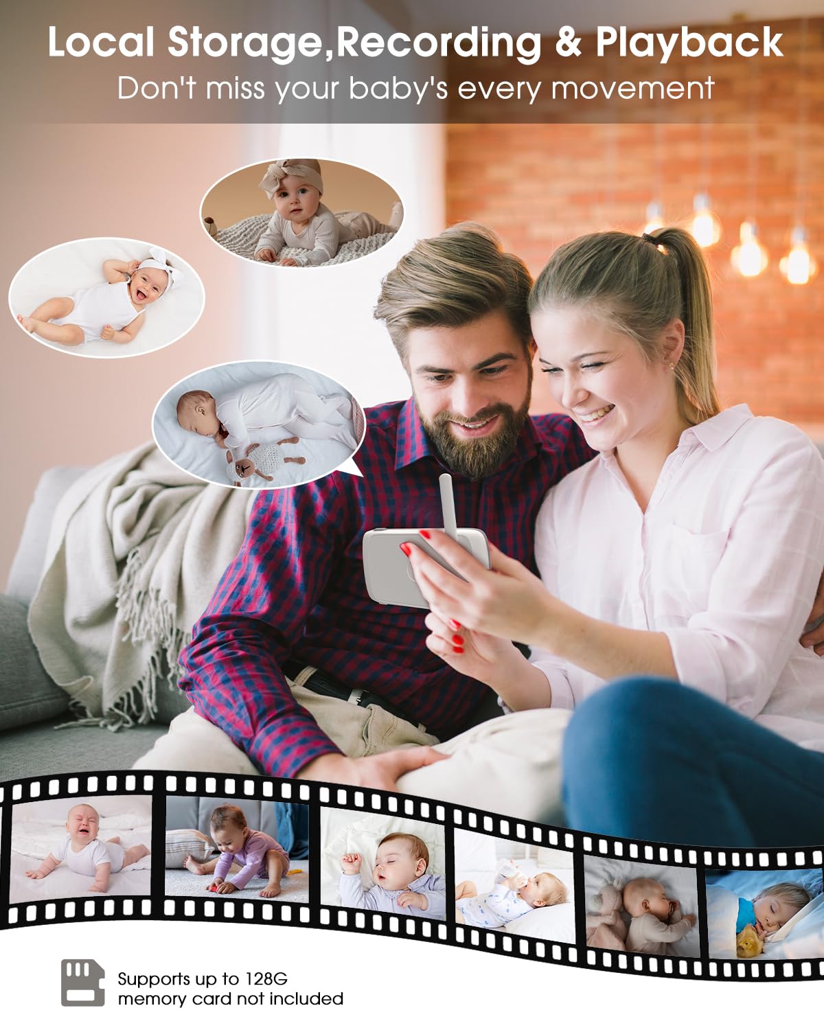 1080P Baby Monitor with Camera and Audio