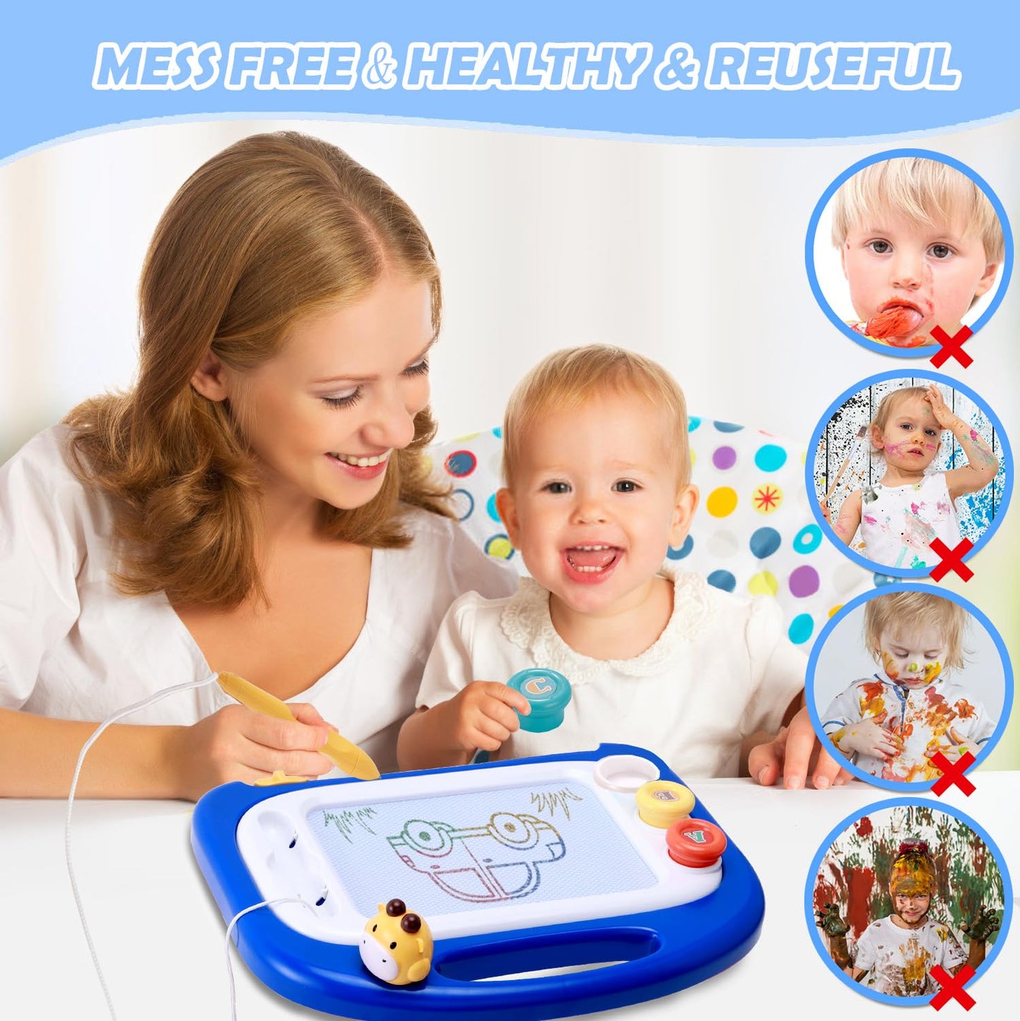 Magnetic Drawing Doodle Board for Toddlers