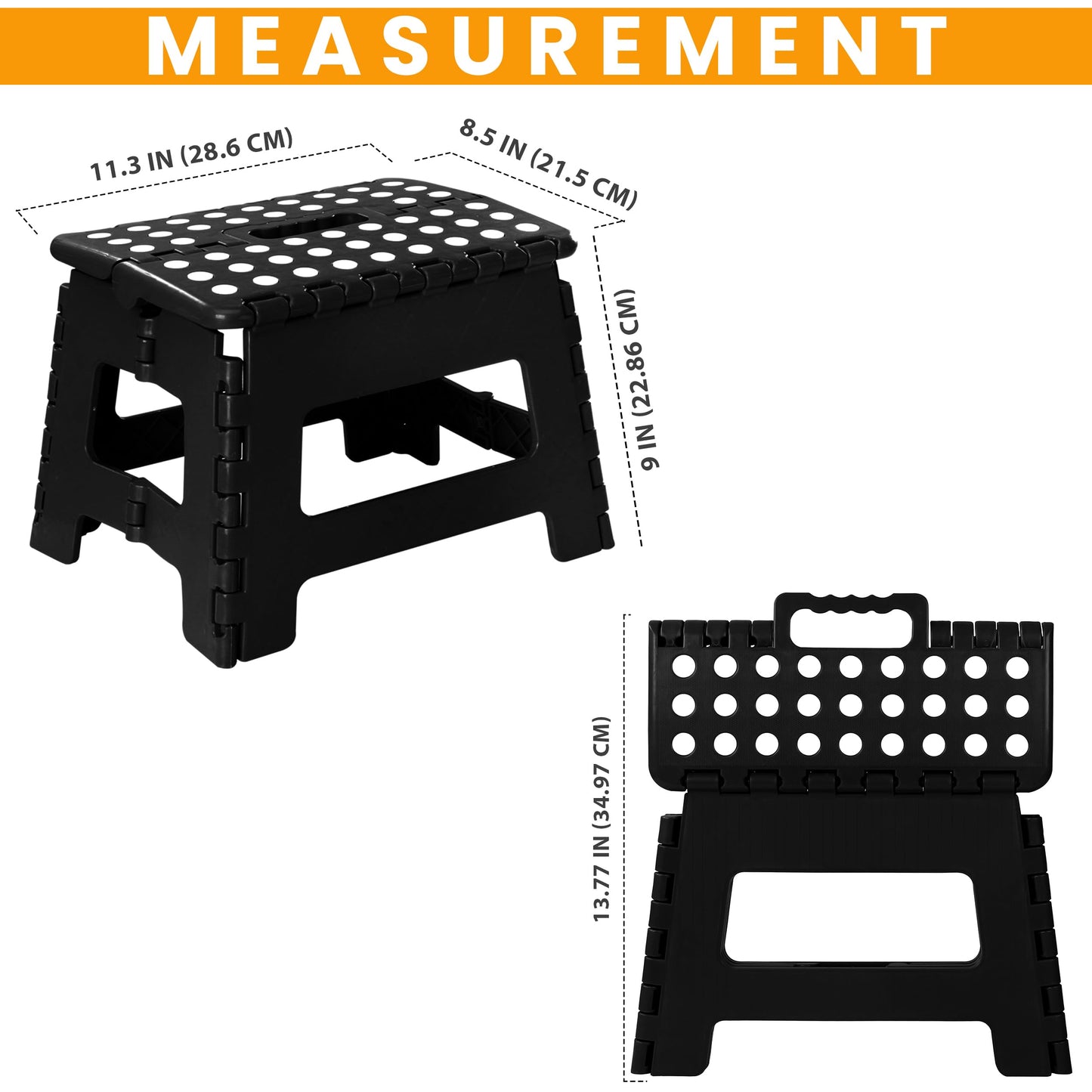 Utopia Home Foldable Step Stool - Pack of 2