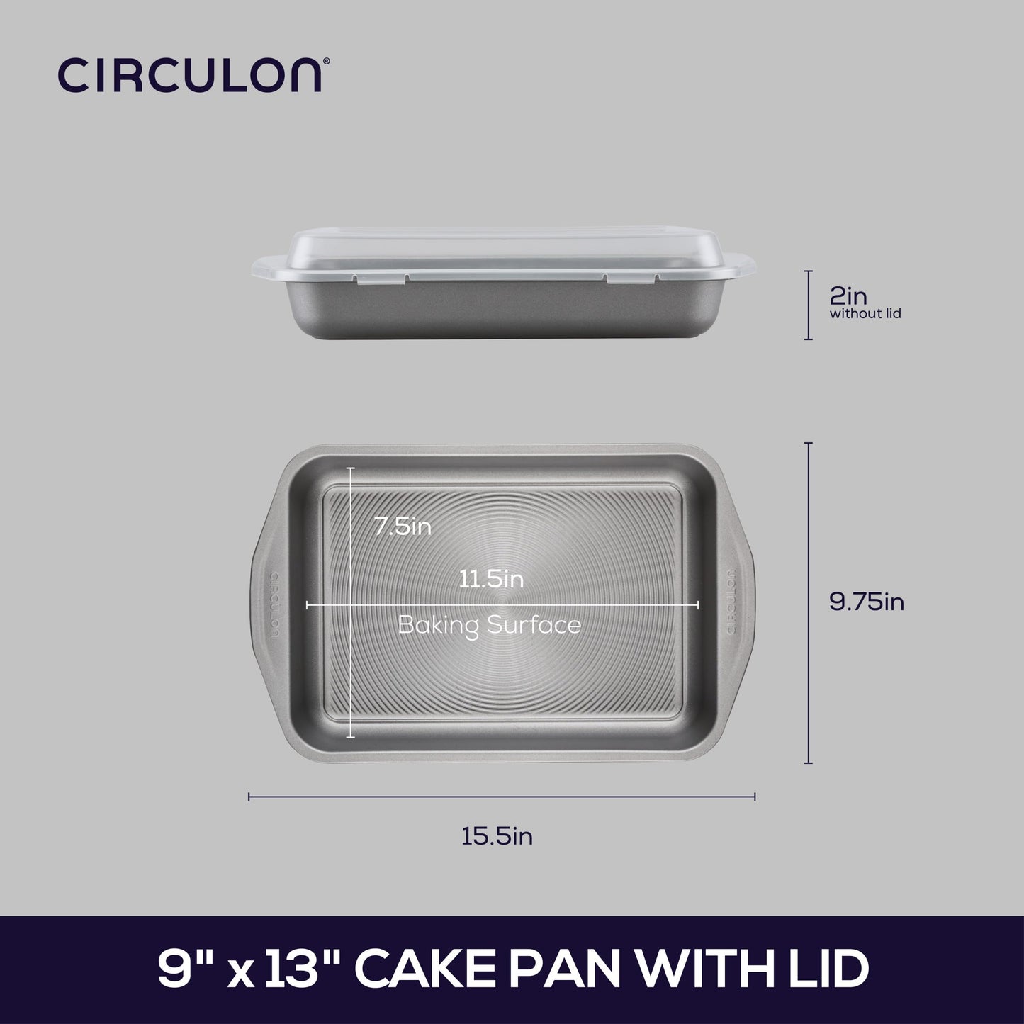 Circulon Nonstick Baking Pan with Lid, 9x13"