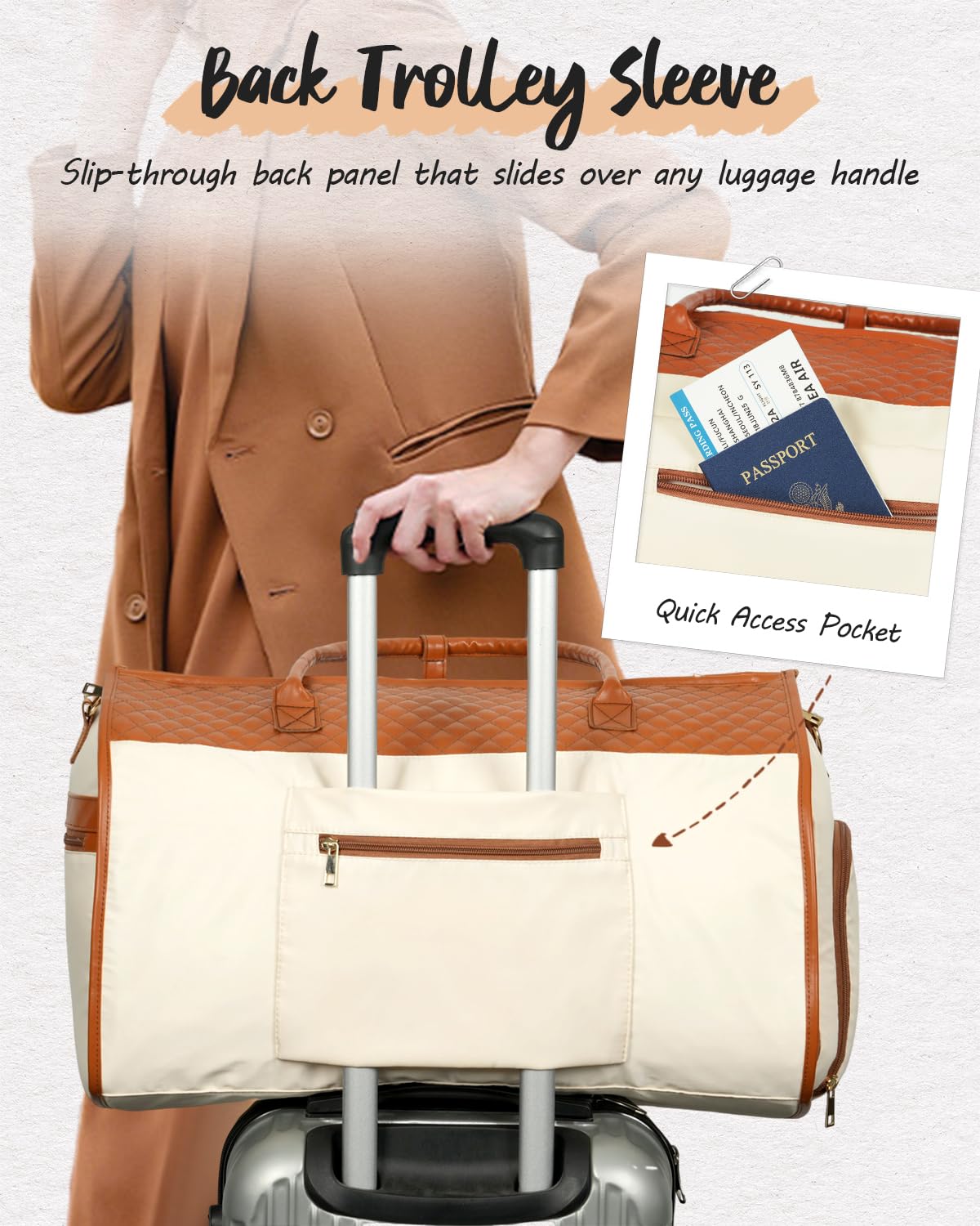 Convertible Travel Garment Bag with Shoe Compartment