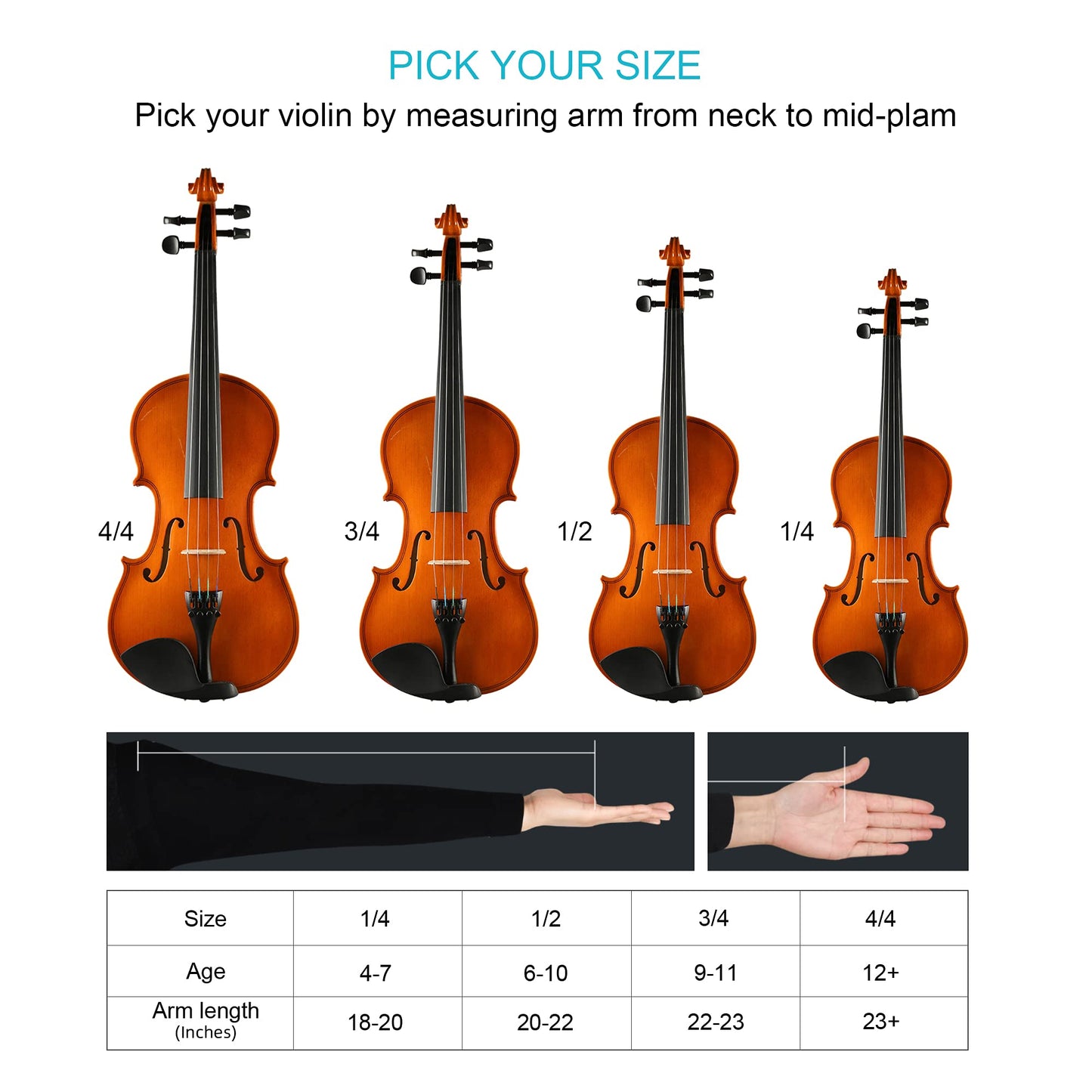 DEBEIJIN Adults Kids Violin - Premium Violin for Kids Beginners - Ready To Play 4/4 Violin - Handcrafted Student Beginner Violin