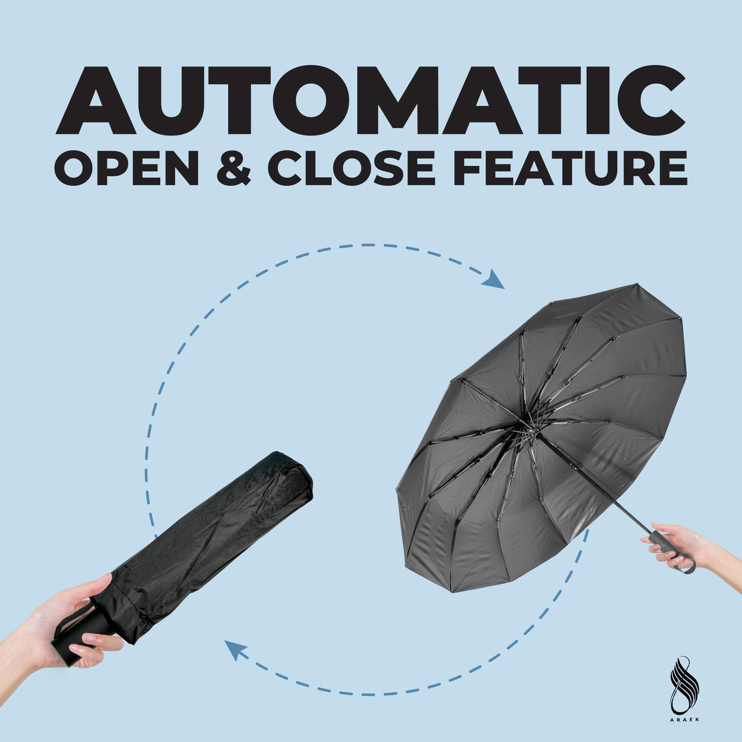 12k folding umbrella (09 Black)
