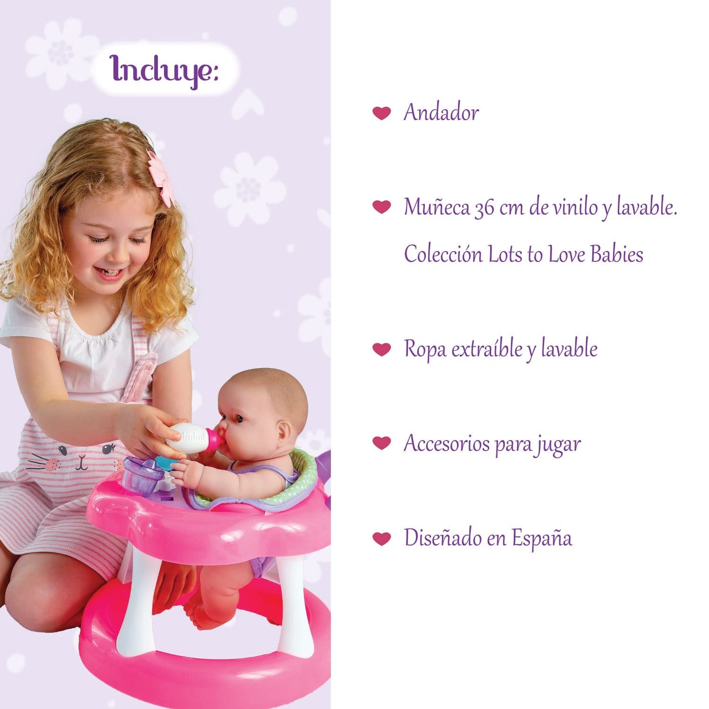 JC Toys 14" Posable Baby Doll with Walker