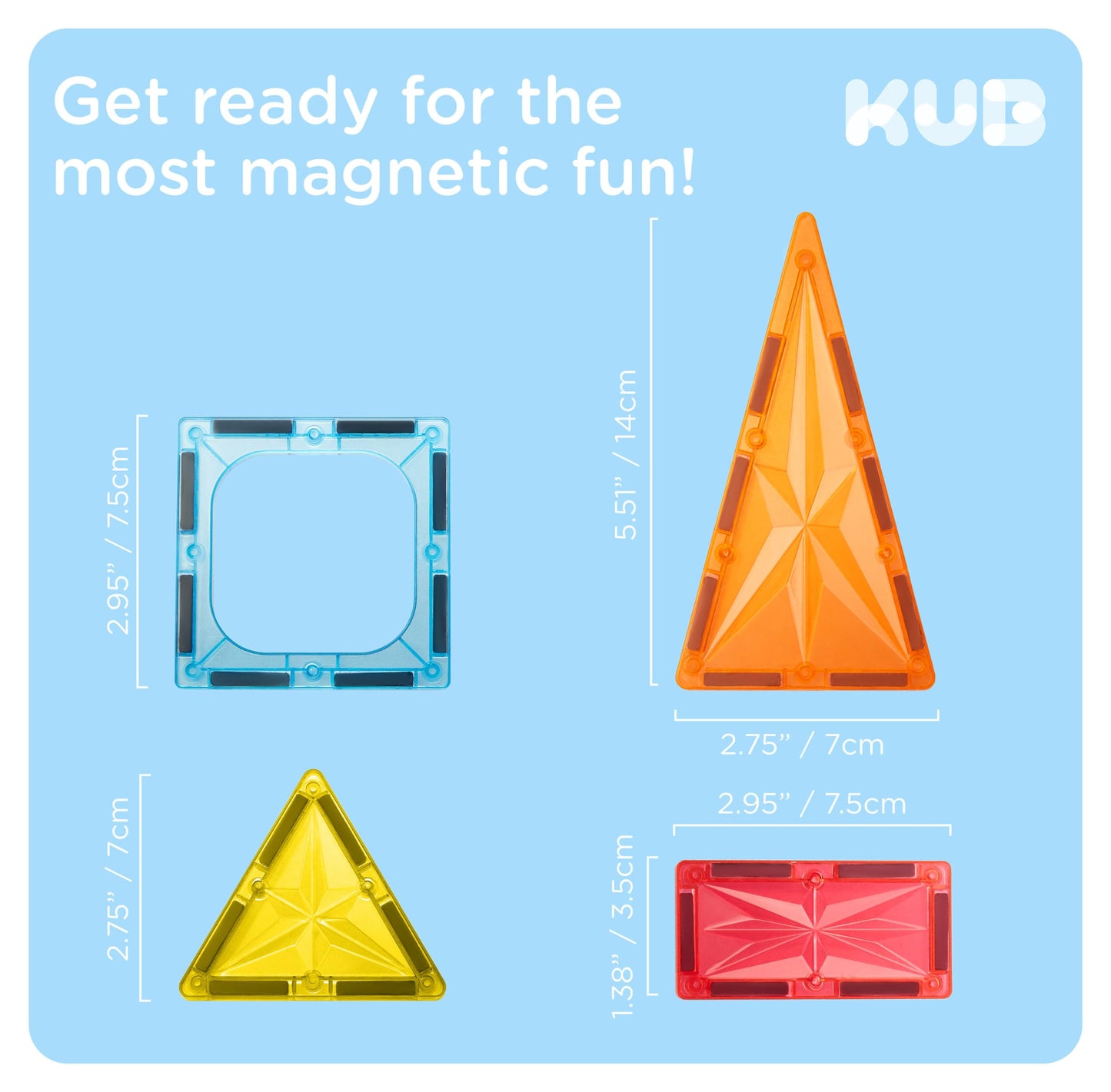 Magnetic Building Tiles Set for Kids 3D