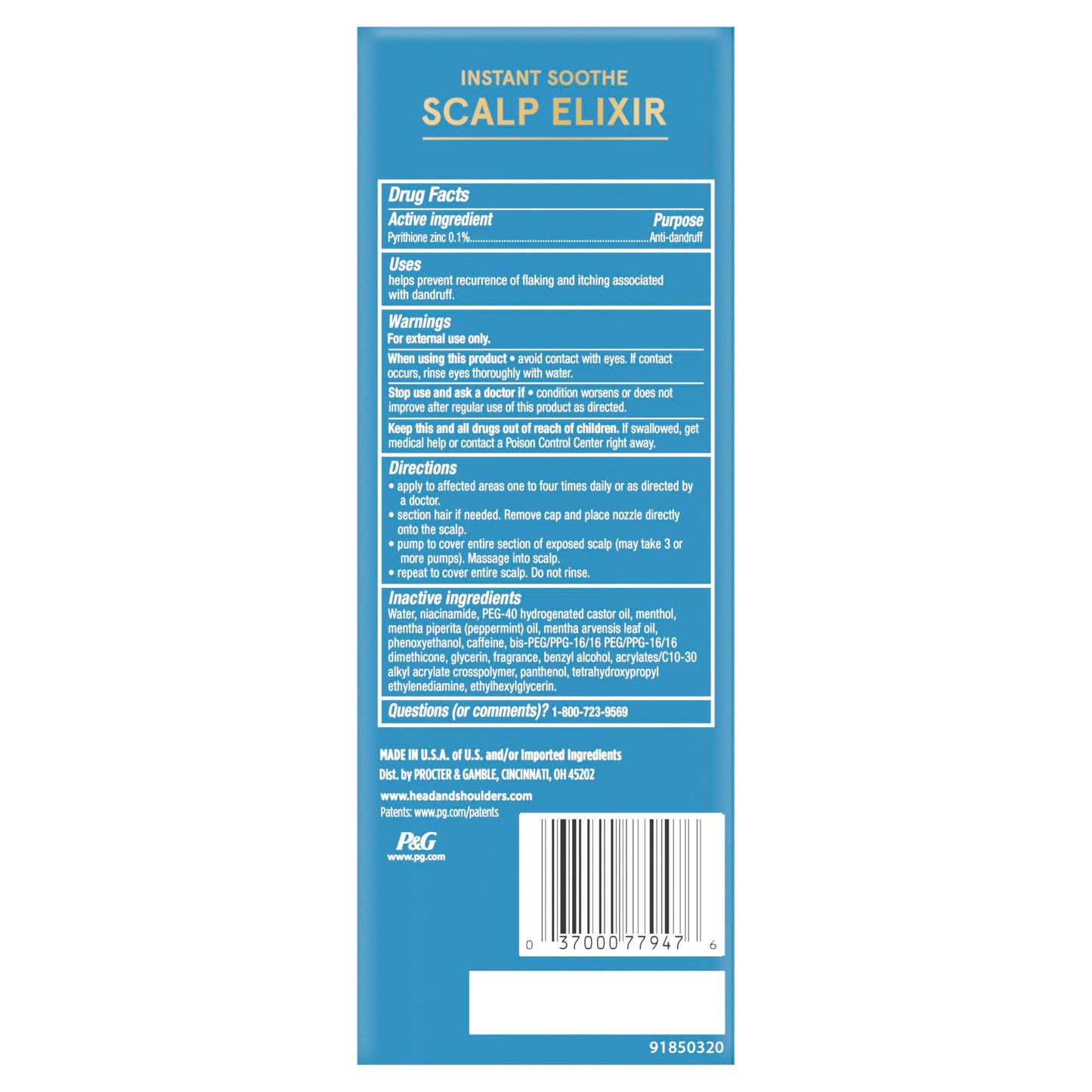 Head & Shoulders Scalp Elixir Treatment for Dandruff