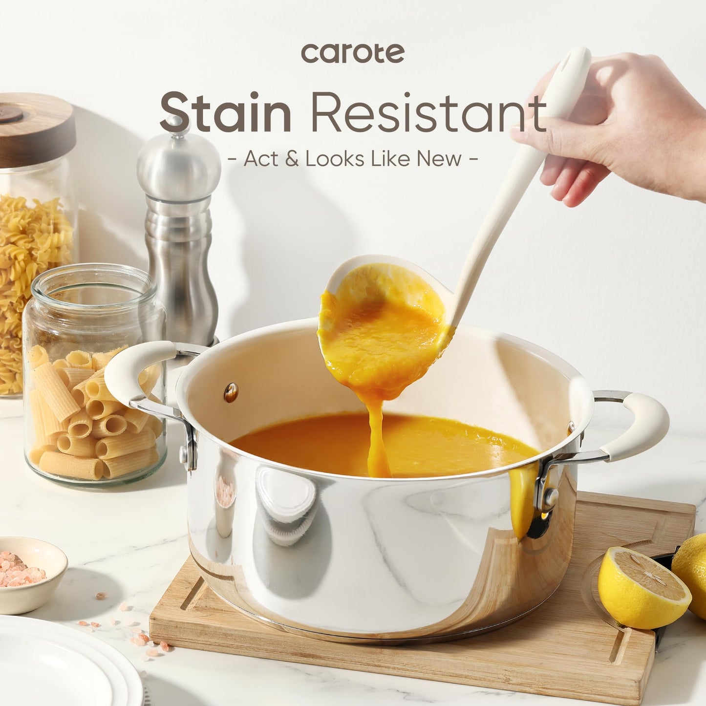 14-Piece CAROTE Non-Stick Cookware Set with Handles